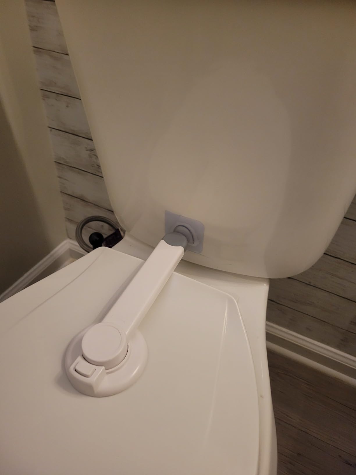 Baby Toilet Lock (3 Pack) Ideal Baby Proof Toilet Lid Lock with Arm - No Tools Needed Easy Installation with 3M Adhesive - Top Safety Toilet Seat Lock - Fits Most Toilets - White customer photo 2