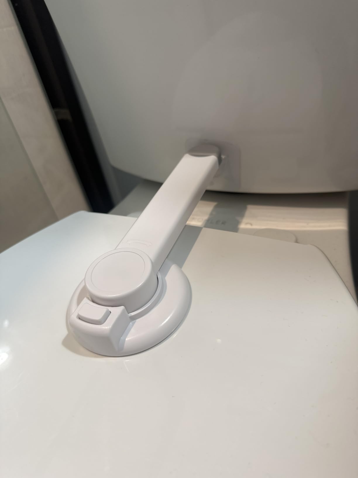 Toilet Locks Baby Proof (2-Pack) Ideal Baby Proof Toilet Lid Lock with Arm - No Tools Needed Easy Installation with 3M Adhesive - Top Safety Toilet Seat Lock - Fits Most Toilets, White customer photo 1