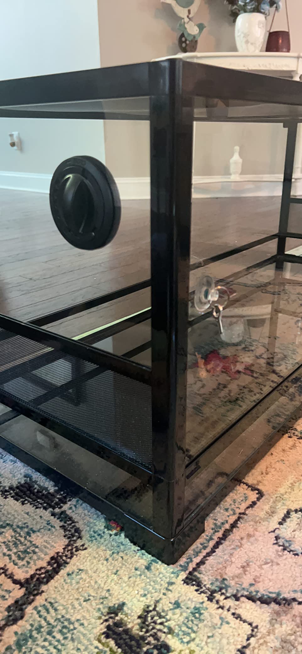 REPTI ZOO 67Gallon Reptile Large Terrarium Upgrade Glass Front Opening Tank Sliding Door with Screen Ventilation Reptile Terrarium About 48