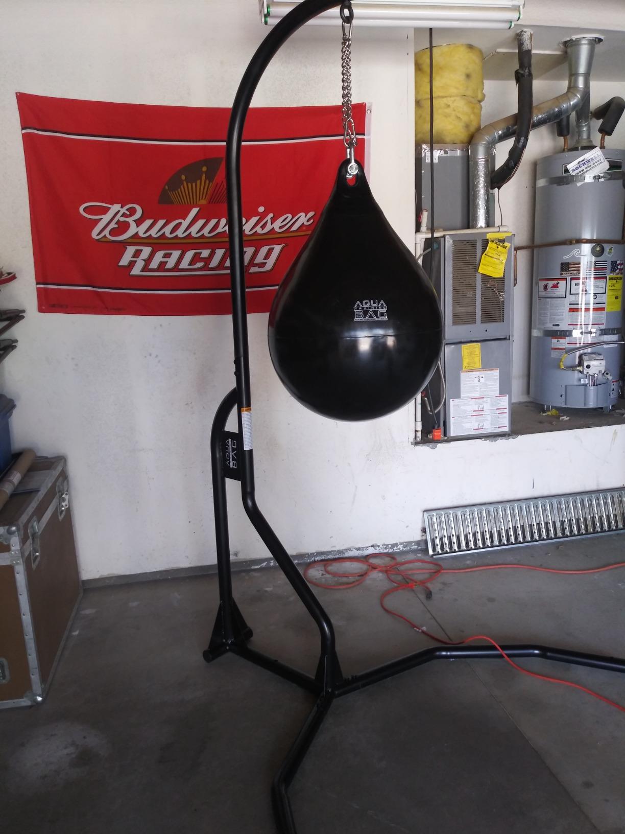 Aqua Training Punching Bag Stand, 200 lb. Capacity - Holds Any Traditional Style Heavy Bag up to 200 pounds - Extra-Wide Stance for Swinging During Training - 4 sandbags Included - 2020136455 customer photo 2