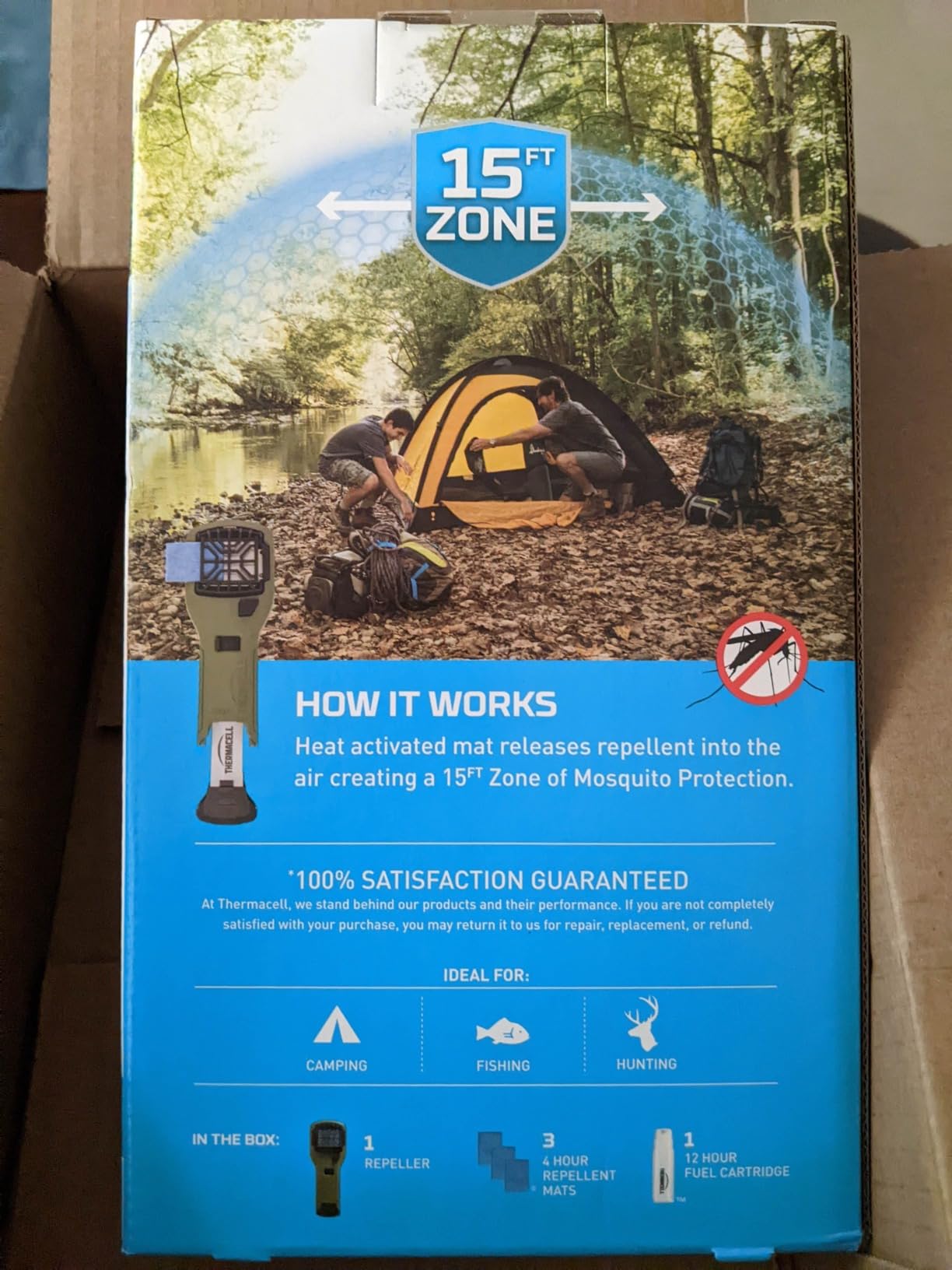 Thermacell Fuel-ZoneGuard Extreme Fuel Powered Mosquito Repeller with 15-Foot Zone of Scientifically Proven Outdoor Protection; Patio Shield; 12-Hr Refill; Hunting Bug Spray Alternative; Scent Free customer photo 2