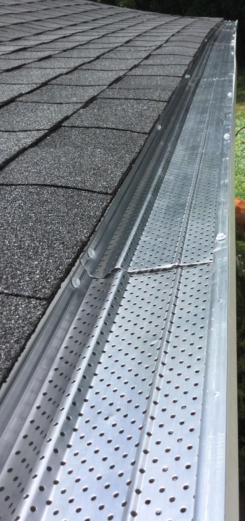 A-M Gutter Guard 5 Inch - 50 Feet, Mill Finish Premium Heavy-Duty Lifetime Quality Aluminum - Leaf & Debris Protection - DIY Easy - Made in the USA customer photo 1