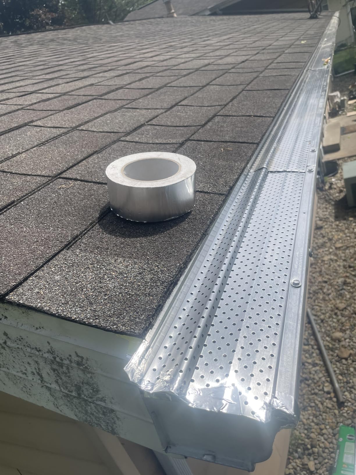 A-M Gutter Guard 5 Inch - 50 Feet, Mill Finish Premium Heavy-Duty Lifetime Quality Aluminum - Leaf & Debris Protection - DIY Easy - Made in the USA customer photo 2