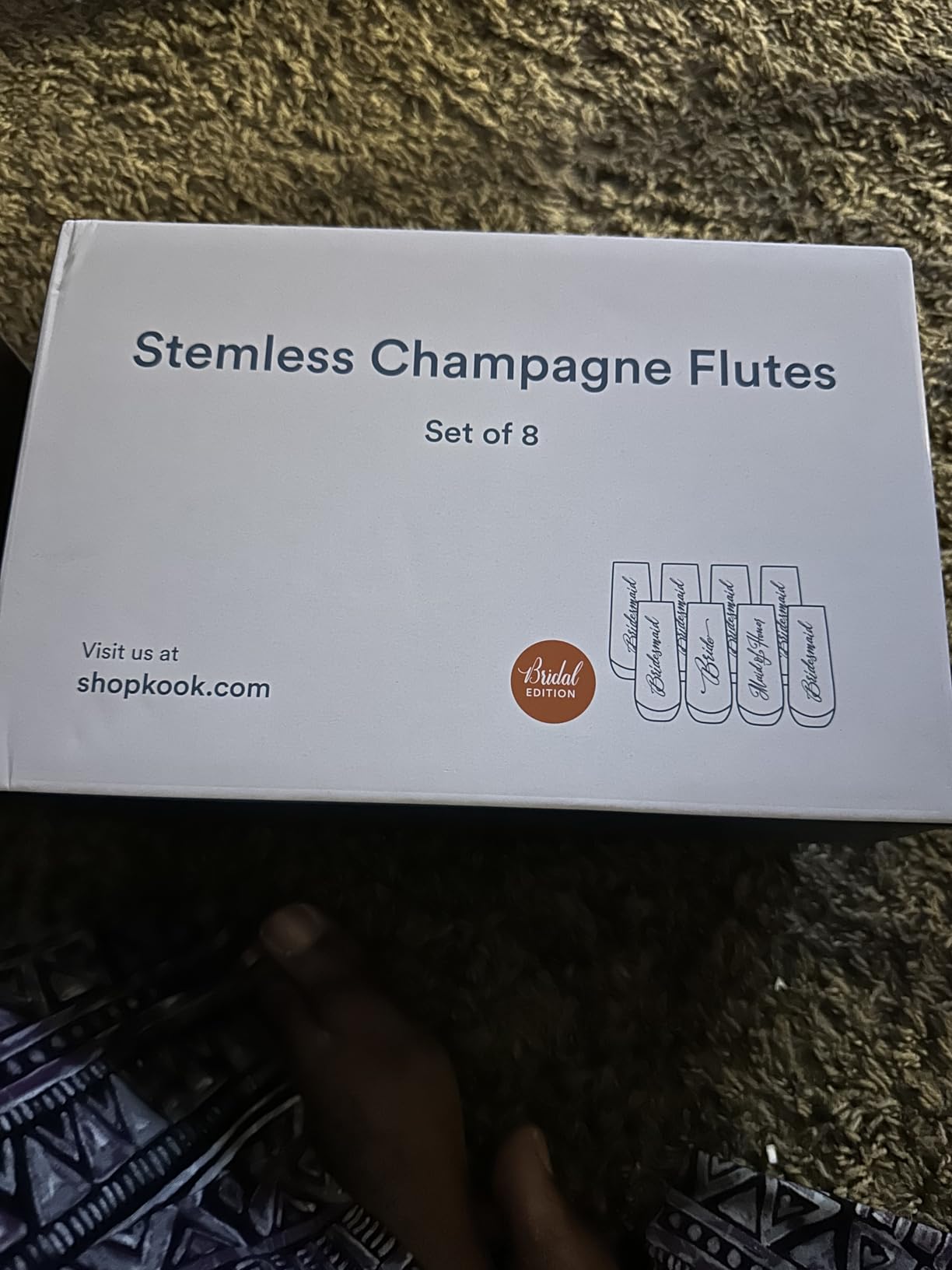 KooK Stemless Champagne Flutes, for Mimosa & Prosecco, Set of 8, Clear customer photo 1