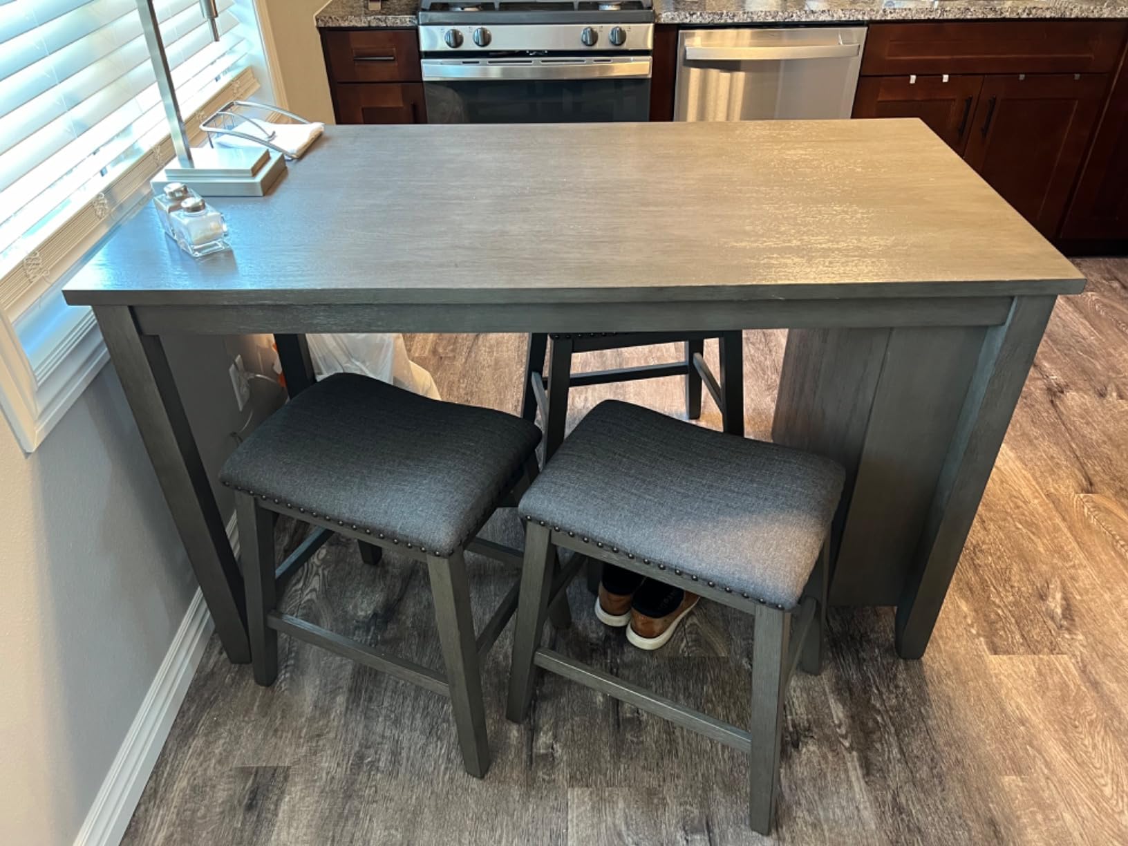 Signature Design by Ashley Counter Height Stools Set of 2, Backless Gray customer photo 1