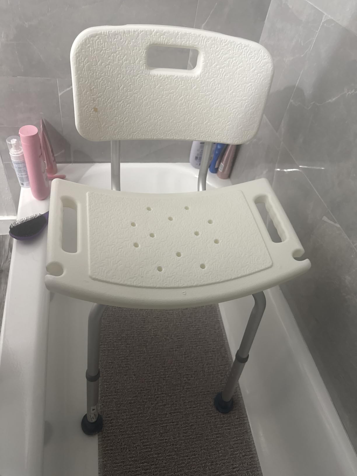FSA/HSA Eligible, Vaunn Tool-Free Assembly Adjustable Shower Chair Spa Bathtub Seat Bench with Removable Back customer photo 2