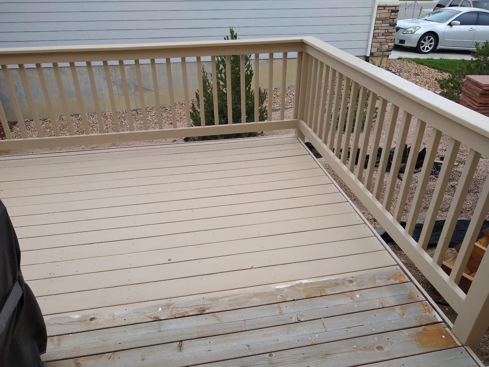 Liquid Rubber Polyurethane Deck Coating - Smooth, Saddle Brown, 1 Gallon | 10X Stronger Than Deck Paint & Stain - Smooth, Barefoot-Friendly Coating for Patios, Decks, Docks, Wood, Concrete, Waterproof customer photo 1