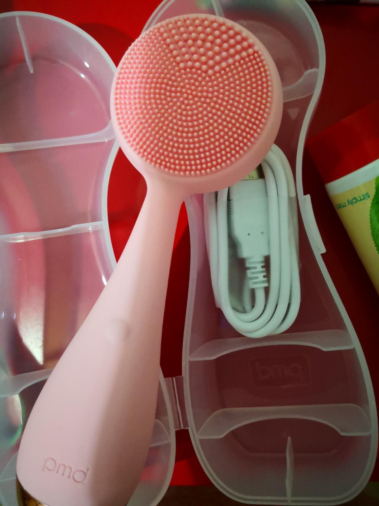PMD Beauty Clean Pro - Electric Facial Cleansing Brush, Smart Facial Device with Silicone Brush & Heated Anti-Aging Aluminum, Gemstone, Precious Metal Massager customer photo 2