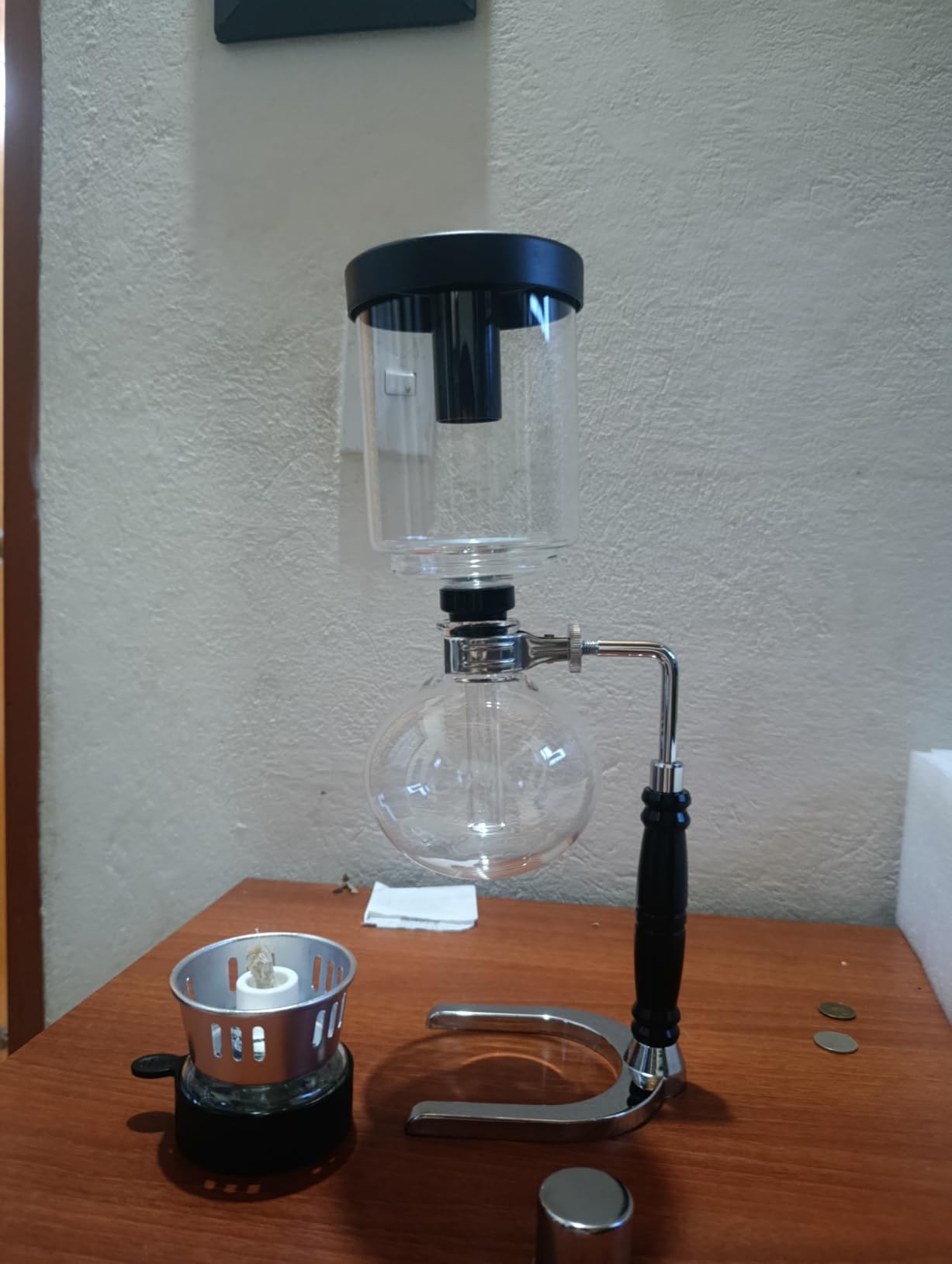 YUCHENGTECH Siphon Syphon Coffee Maker Tabletop Glass Siphon Pot Glass Technica Siphon Vacuum Coffee Maker (5 Cups/600ml) customer photo 1