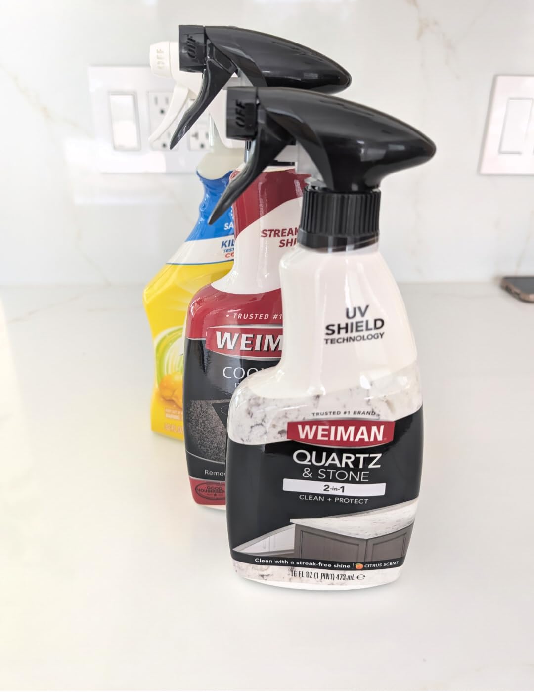 Weiman Quartz Countertop Cleaner and Polish (2 Pack w/Micro Towel) Clean and Shine Your Quartz Countertops Islands and Stone Surfaces with Ultra Violet Protection customer photo 2