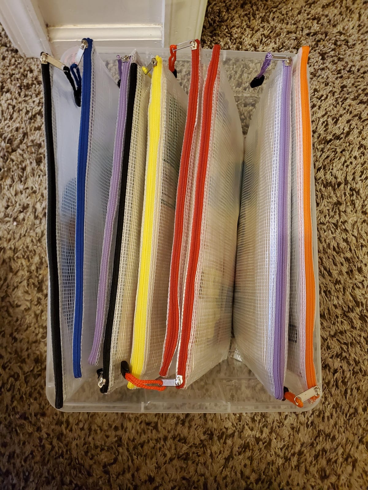 EOOUT 24pcs Mesh Zipper Pouch Bags, for Organizing Storage, Waterproof Zipper Pouches, Letter Size, File Bags for Toys, Puzzle, Board Games customer photo 2
