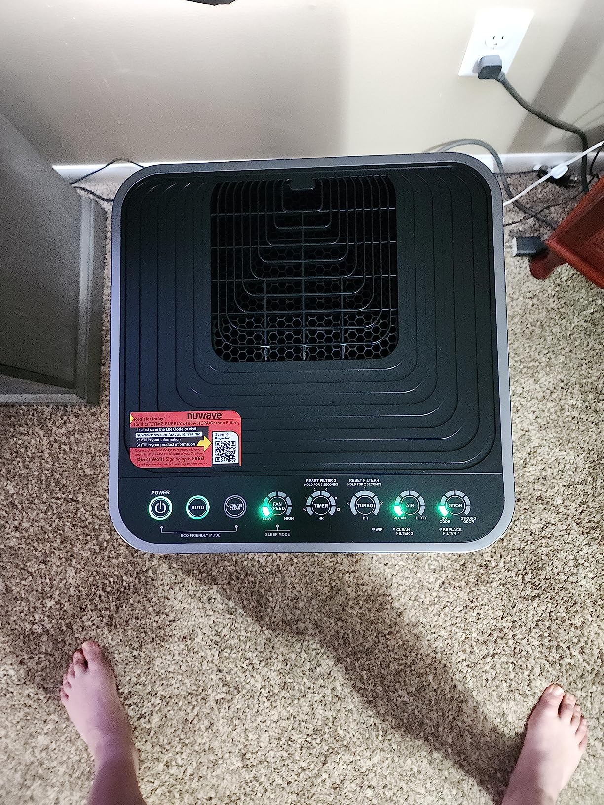 Nuwave Whole House Air Purifiers, Oxypure Smart Air Purifier with 5 Stages | Tower Structure Air Filter, Air Quality & Odor Sensors, Sleep Mode, Removes 99.99% of Dust, Smoke, Pollen customer photo 2