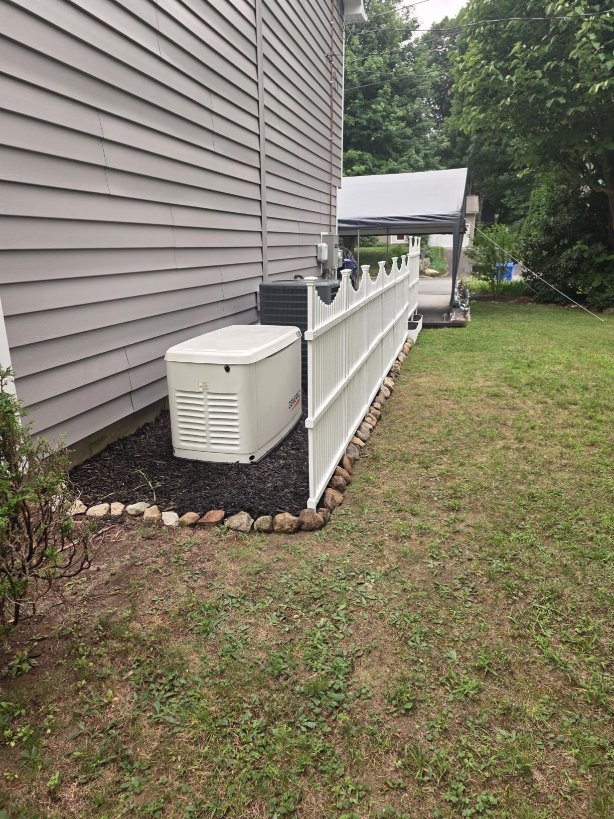 45in H x 36in W (2 Panels) No Dig Enclo Huntersville White Vinyl Privacy Screen, Outdoor Privacy Panels, Trash Can Enclosure, Air Conditioner Fence, Pool Equipment Enclosure, ZP19036 customer photo 2