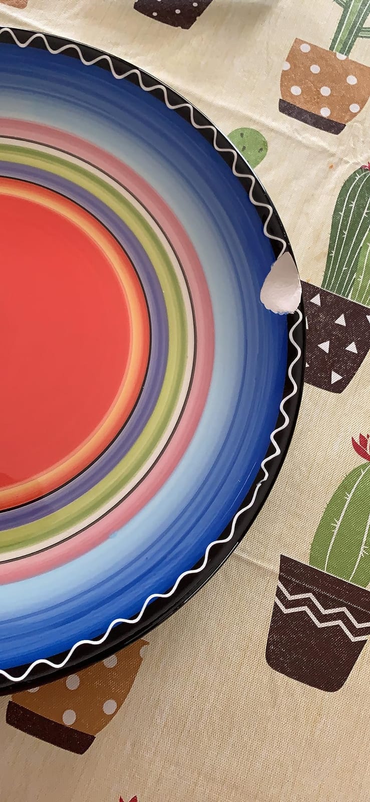 Tequila Sunrise 16-Piece Boho Ceramic Dinnerware Set - Vibrant Multicolor Plates, Bowls & Mugs for 4 - Bold Microwave & Dishwasher Safe Fiesta-Inspired Tableware for Everyday Dining customer photo 1