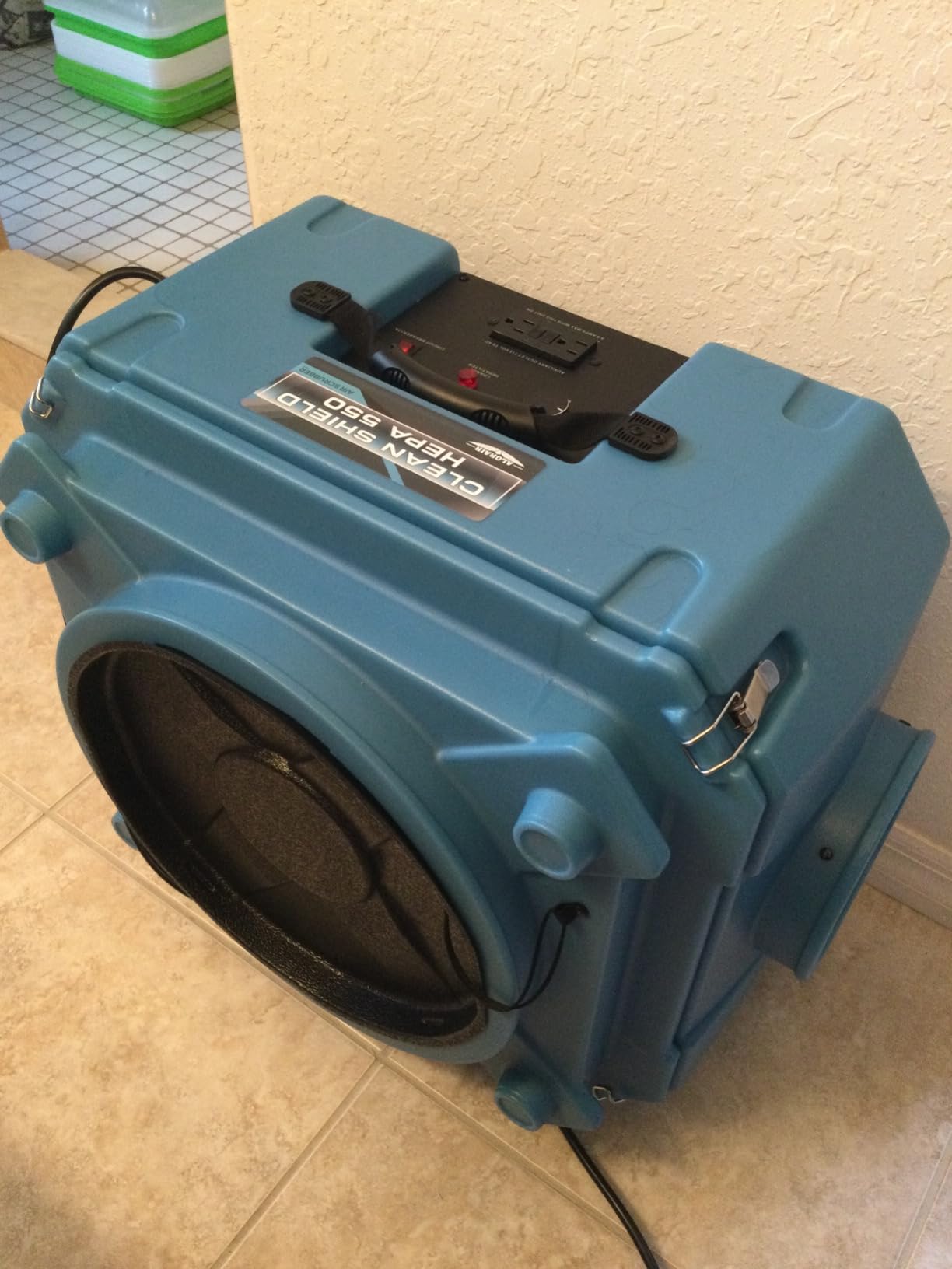 ALORAIR Air Scrubber with 3 Stage Filtration, Clean Shield Hepa 550, Blue | Stackable Negative Air Machine for Commercial, Heavy Duty Air Cleaner with MERV-10 Filter, HEPA Activated Carbon Filter customer photo 2