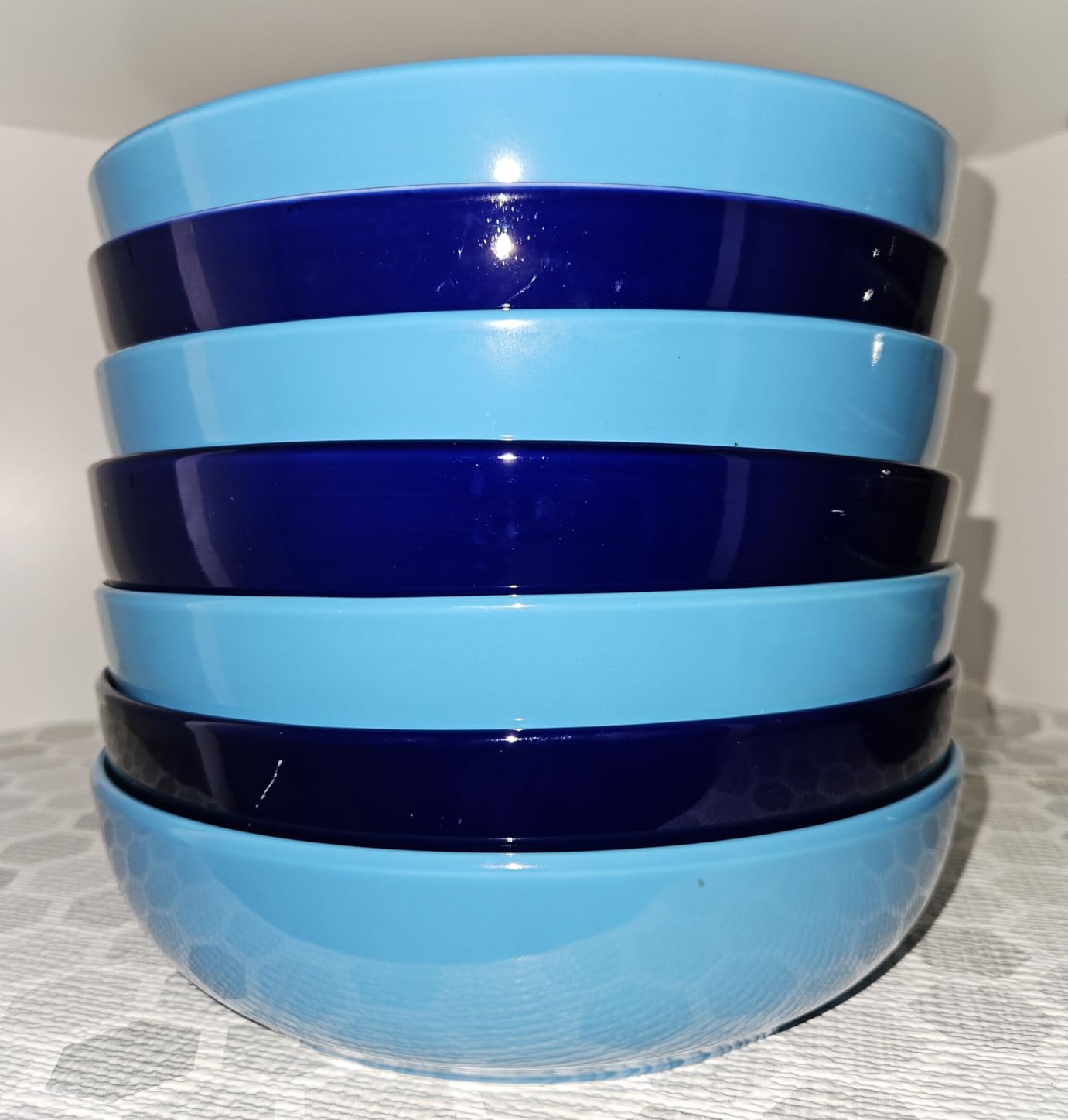 KooK Pasta Bowl, Salad Bowls, Bowls, Serving Bowls, Soup, Ceramic, Large Capacity, Microwave & Dishwasher Safe, Set of 4, 40 Oz, (White) customer photo 1