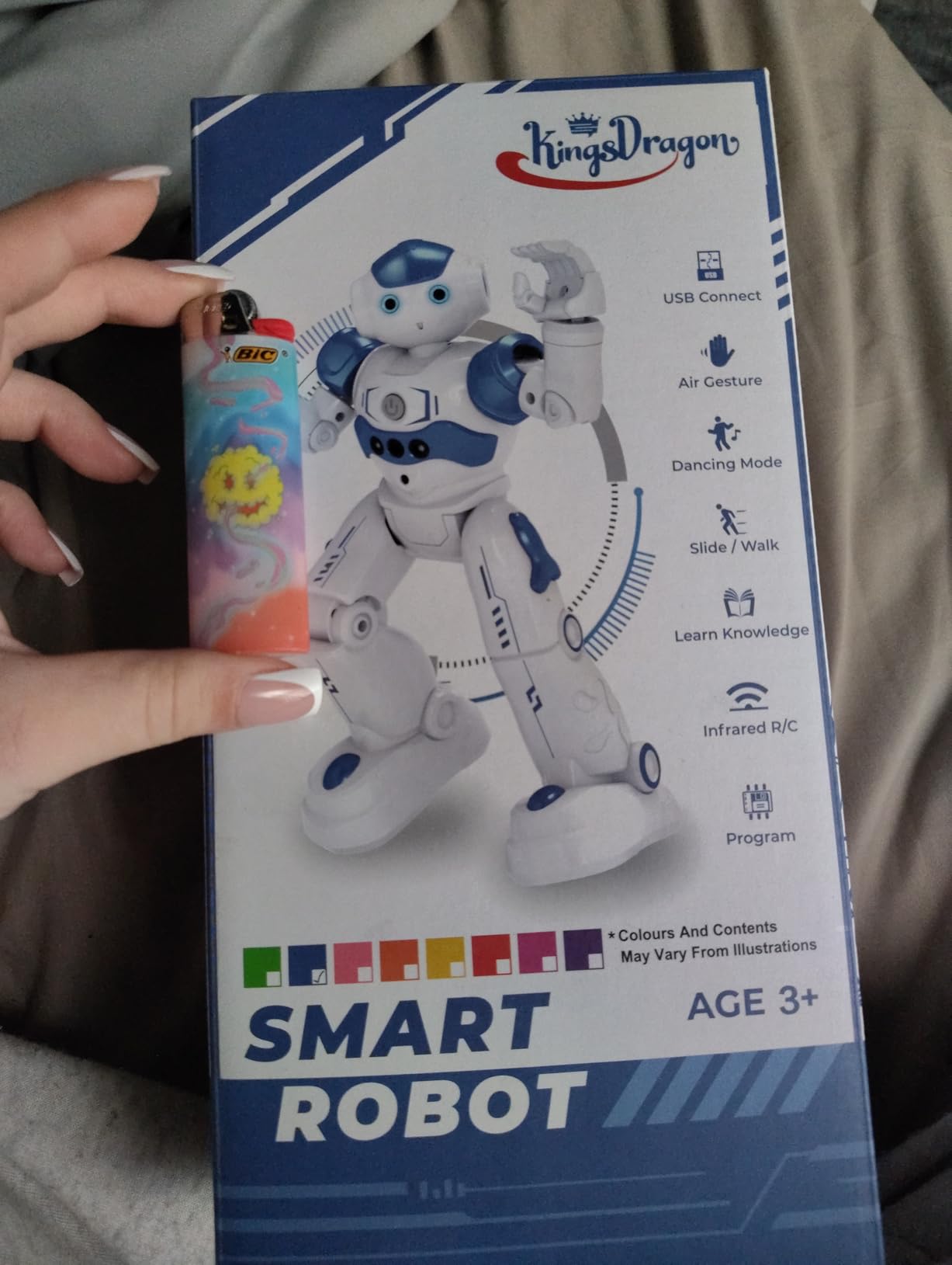 KingsDragon RC Robot Toys for Kids, Remote Control Smart Robot Toy | Gesture & Sensing Programmable Interactive Walking Robot for Age 3-10 Year Old Boys Girls Birthday Gift Present customer photo 2