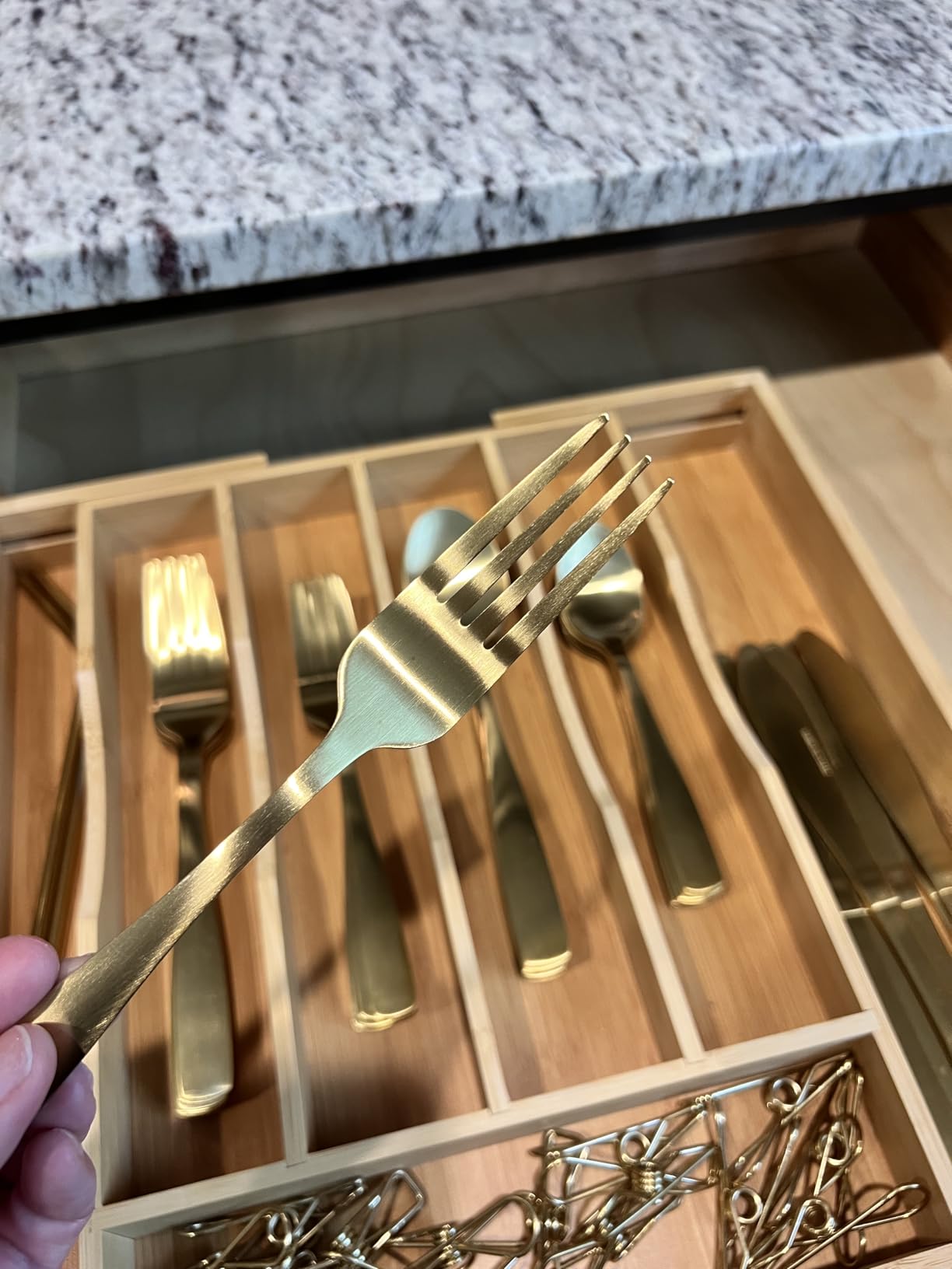 Matte Rose Gold Silverware Set, 20-Piece Stainless Steel Flatware set, Tableware Cutlery Set Service for 4, Utensils for Kitchens, Dishwasher Safe customer photo 1