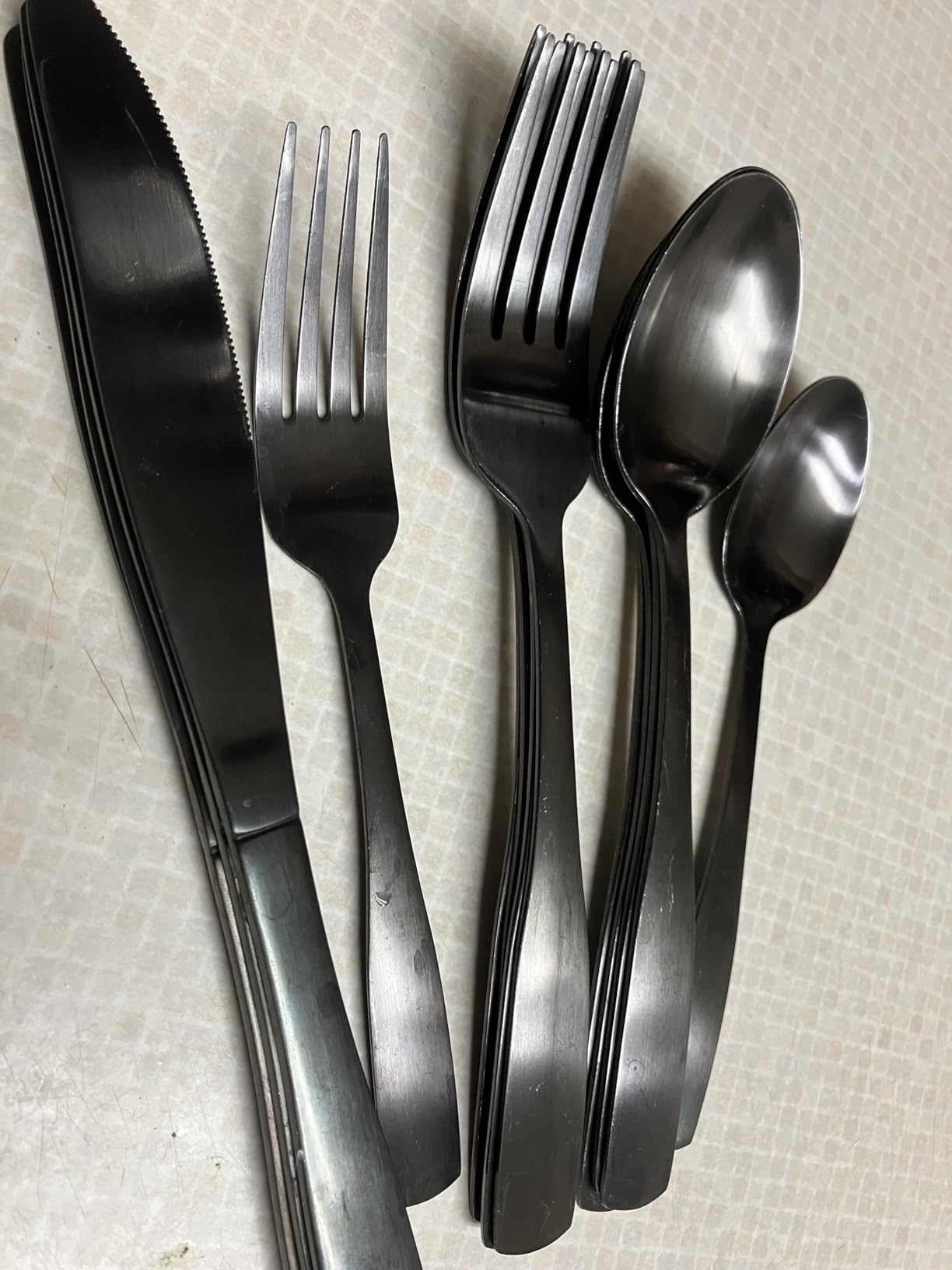 Matte Rose Gold Silverware Set, 20-Piece Stainless Steel Flatware set, Tableware Cutlery Set Service for 4, Utensils for Kitchens, Dishwasher Safe customer photo 2