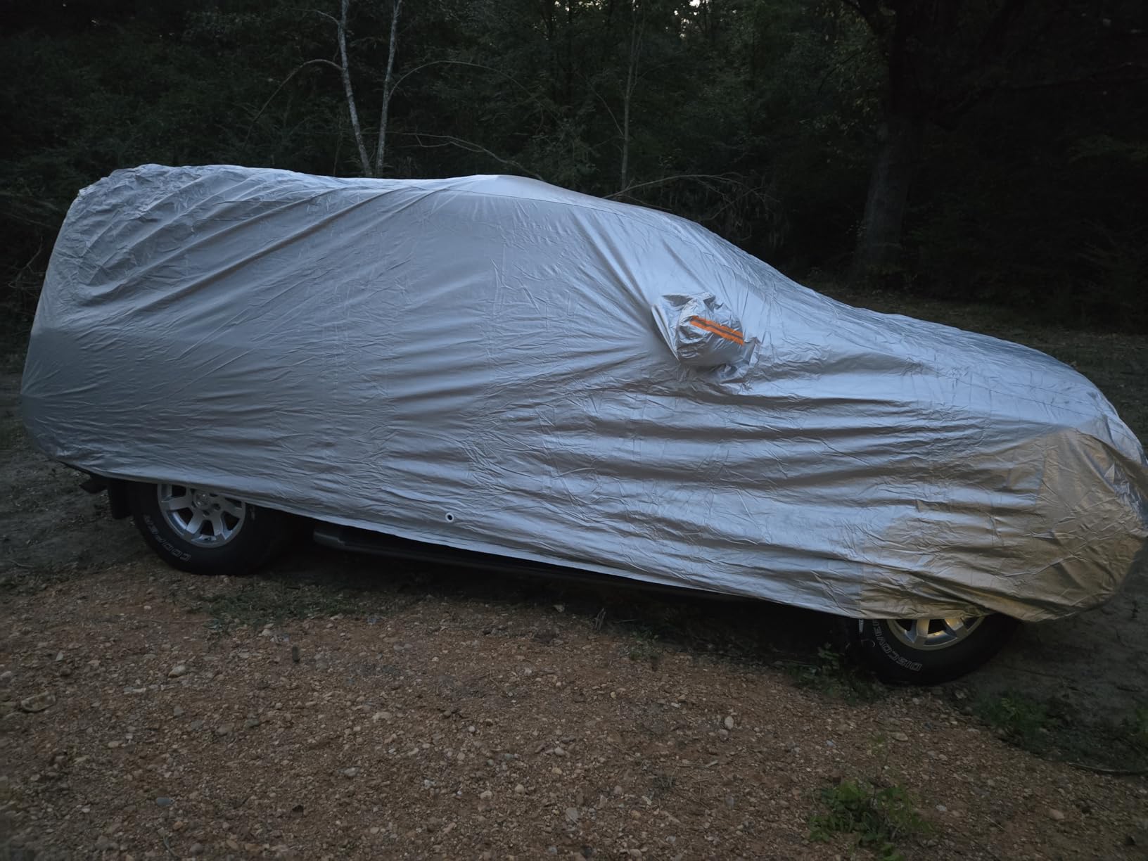 Tecoom Heavy Duty Multiple Layers Car Cover All Weather Waterproof Windproof Reflective Snow Sun Rain Protective Outdoor with Buckles and Belt, Fit 191-200 Inches Sedan customer photo 1