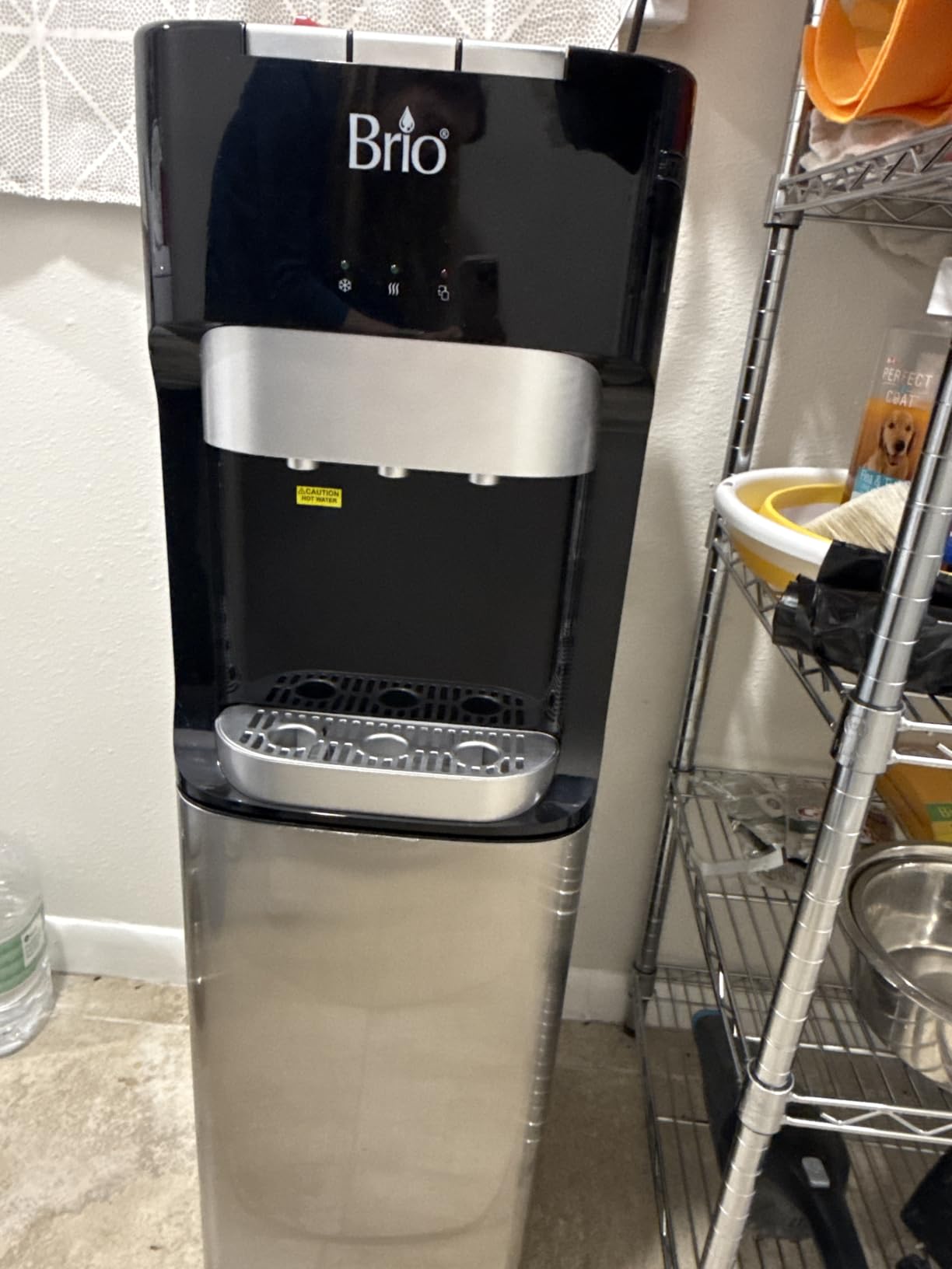 Brio Bottom Loading Water Cooler Dispenser for 5 Gallon Bottles - 3 Temperatures with Hot, Room & Cold Spouts, Child Safety Lock, LED Display with Empty Bottle Alert, Stainless Steel customer photo 2