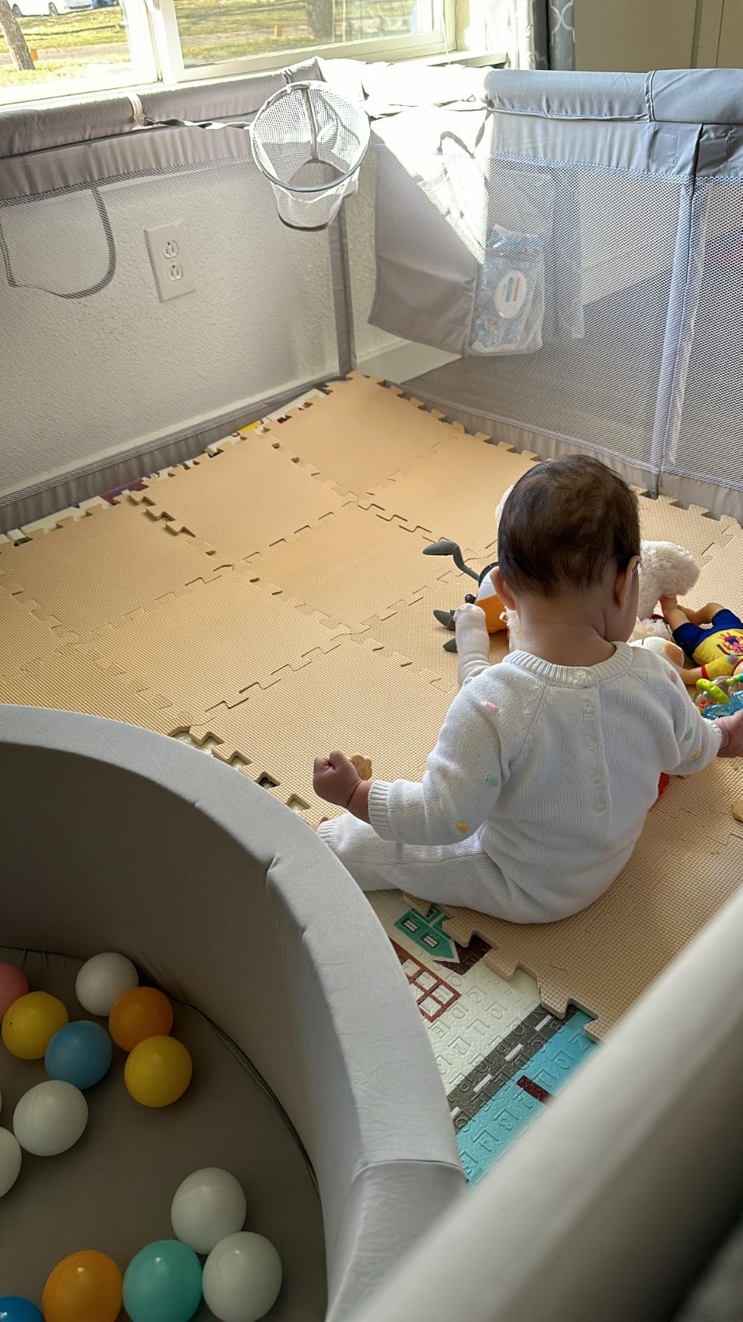 MQIAOHAM® 18 Pieces Puzzle Play Mats, Soft Baby Play Mat, Kids Interlocking Foam Floor Tiles, Carpet Playmats G301018-101110112 customer photo 2