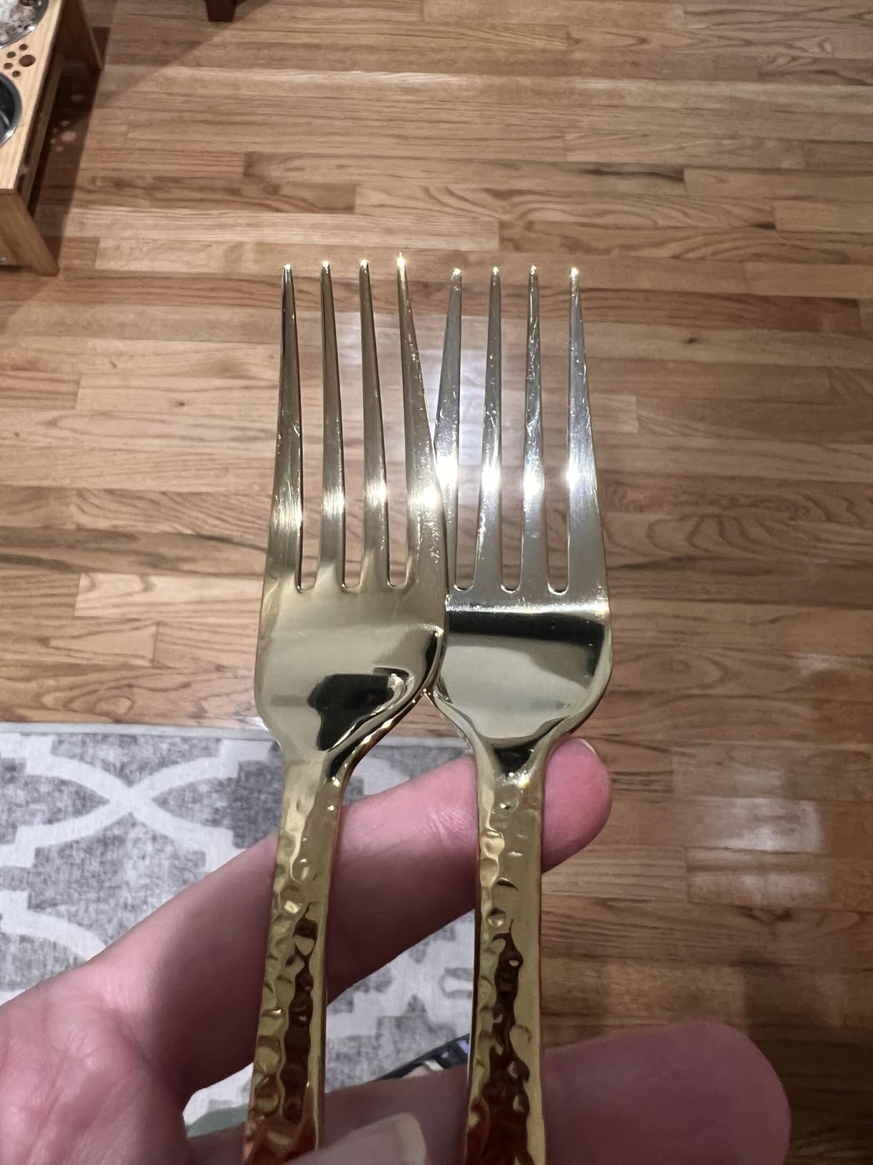 Silverware Rose Gold Hammered Heavy Flatware Set Cutlery Set Stainless Steel Mirror Finished Utensil 20 Pieces Spoons Forks and Knives Service for 4 customer photo 1