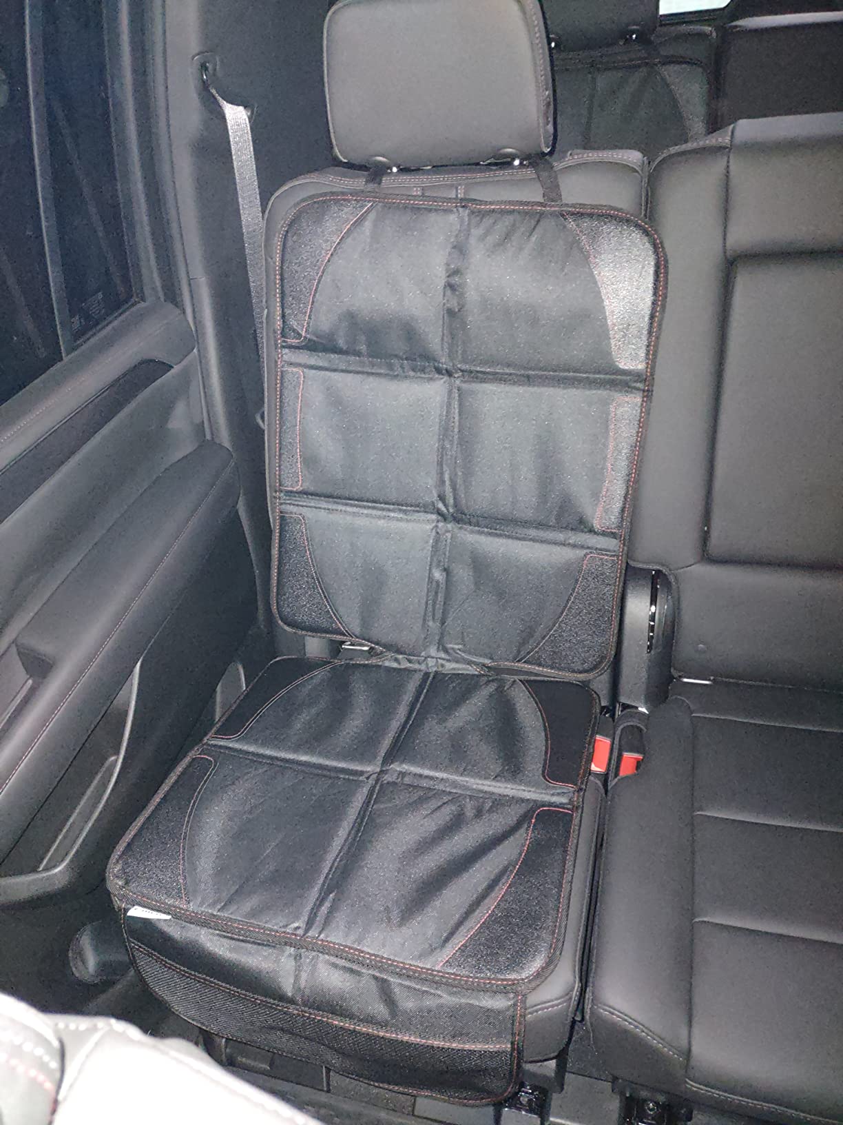 Gimars Car Seat Protector, 2 Pack, Waterproof 600D Fabric Carseat Protector Car Seat Cover for Child Car Seat with Nonslip Backing Mesh Pockets for Baby and Pet SUV Sedan Truck Leather Seats customer photo 2