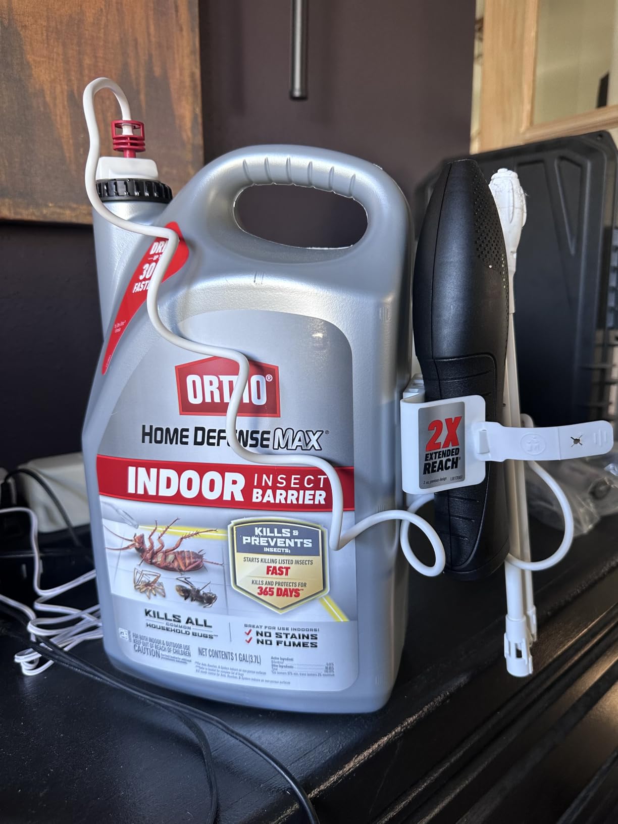 Ortho Home Defense Max Indoor Insect Barrier, Wand, 1 gal. | Ready-To-Use Home Bug Killer with Extended Reach Comfort Wand, Kills Ants, Roaches, Spiders, Fleas and Ticks customer photo 1