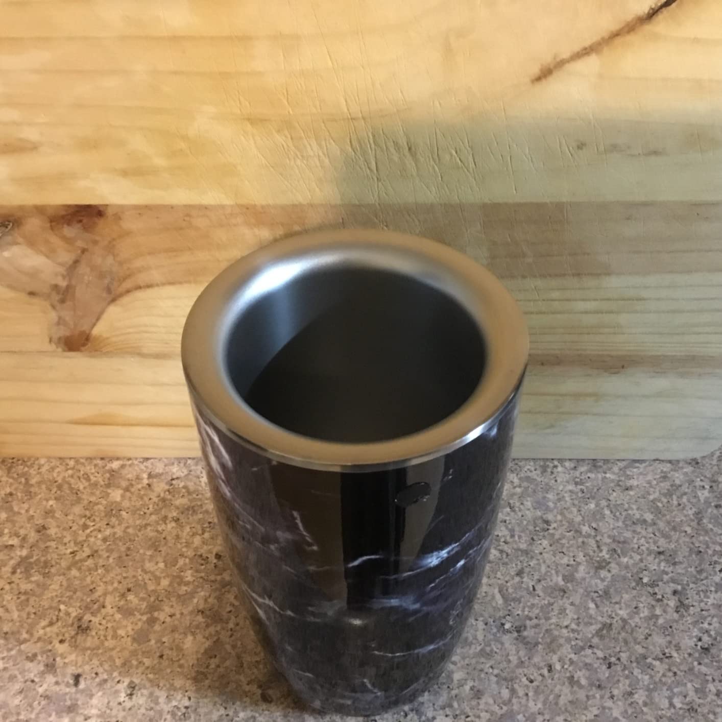 S'well Stainless Steel Wine Chiller, Holds 750ml Bottle, Teakwood, Triple Layered Vacuum Insulated Container Keeps Bottles Chilled for Longer, BPA Free Barware customer photo 1