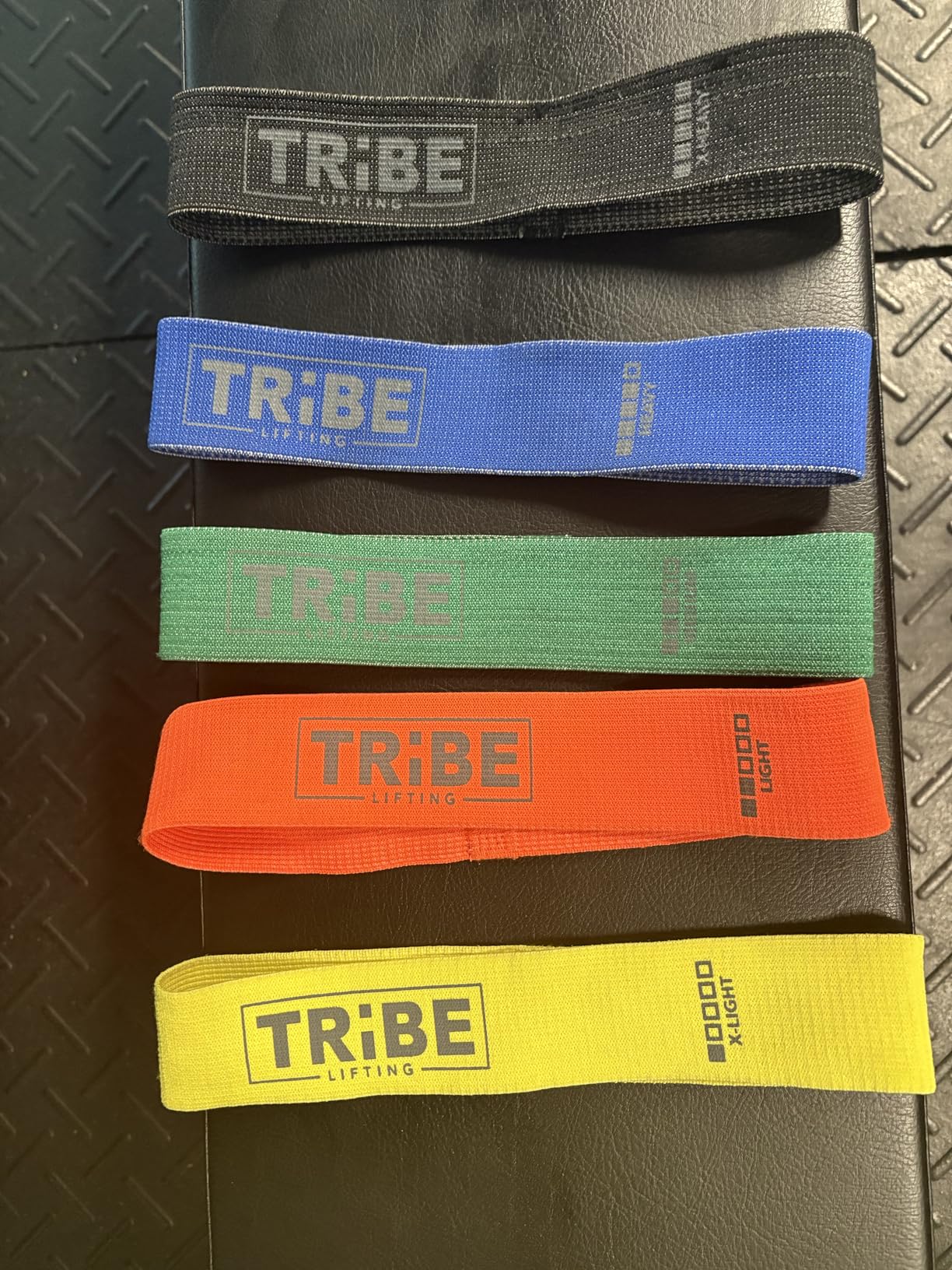 Tribe Lifting Fabric Resistance Bands for Working Out - 5 Exercise Bands Set for Legs and Glutes - Booty Bands for Women and Men - Thick Cloth Workout Bands for Physical Therapy, Hip Training customer photo 1