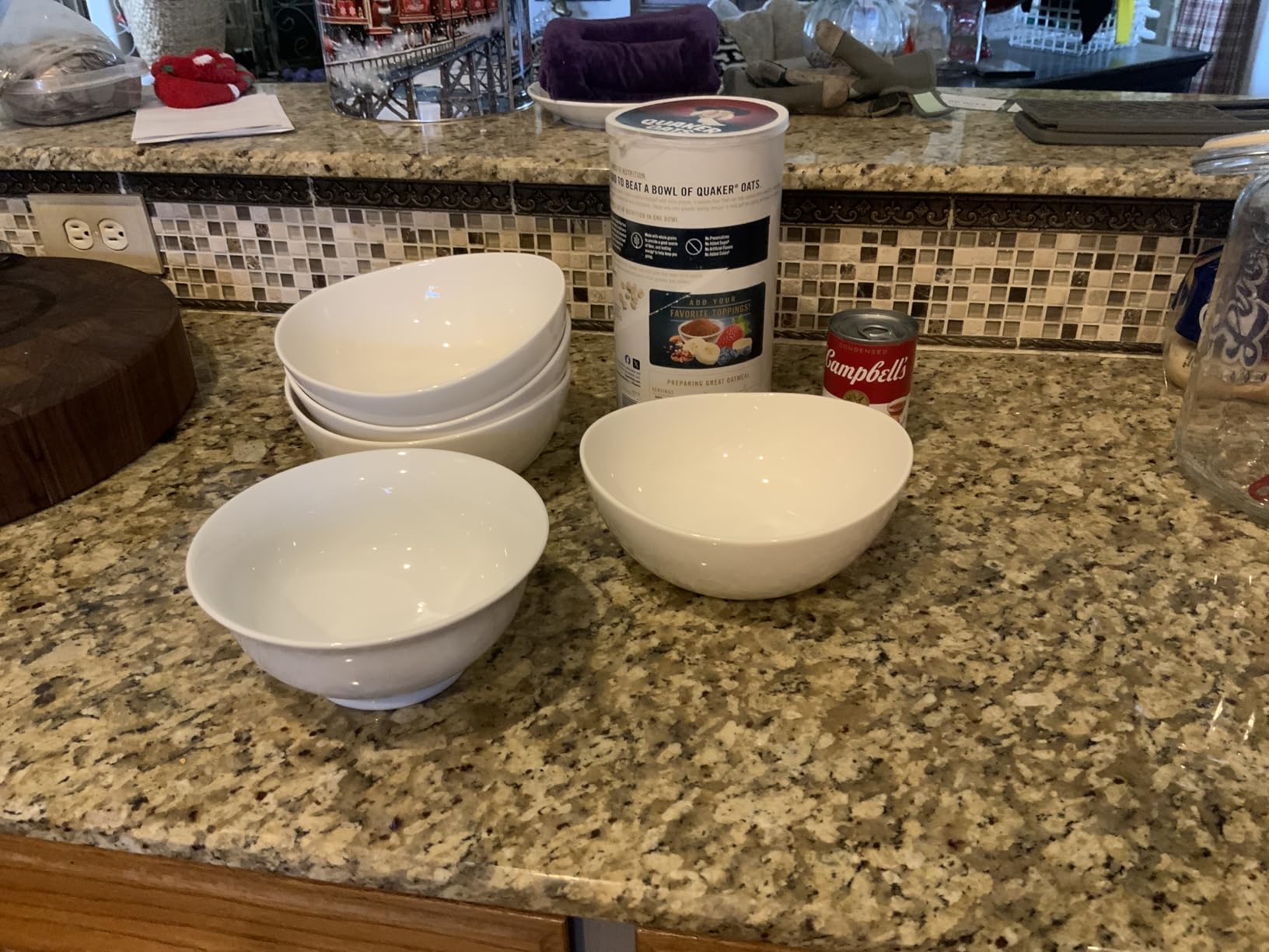 Sweese 42oz Porcelain Serving Bowls - Set of 4, 8-Inch White Bowls for Salad, Soup, Pasta & More - Microwave, Dishwasher & Oven Safe customer photo 1