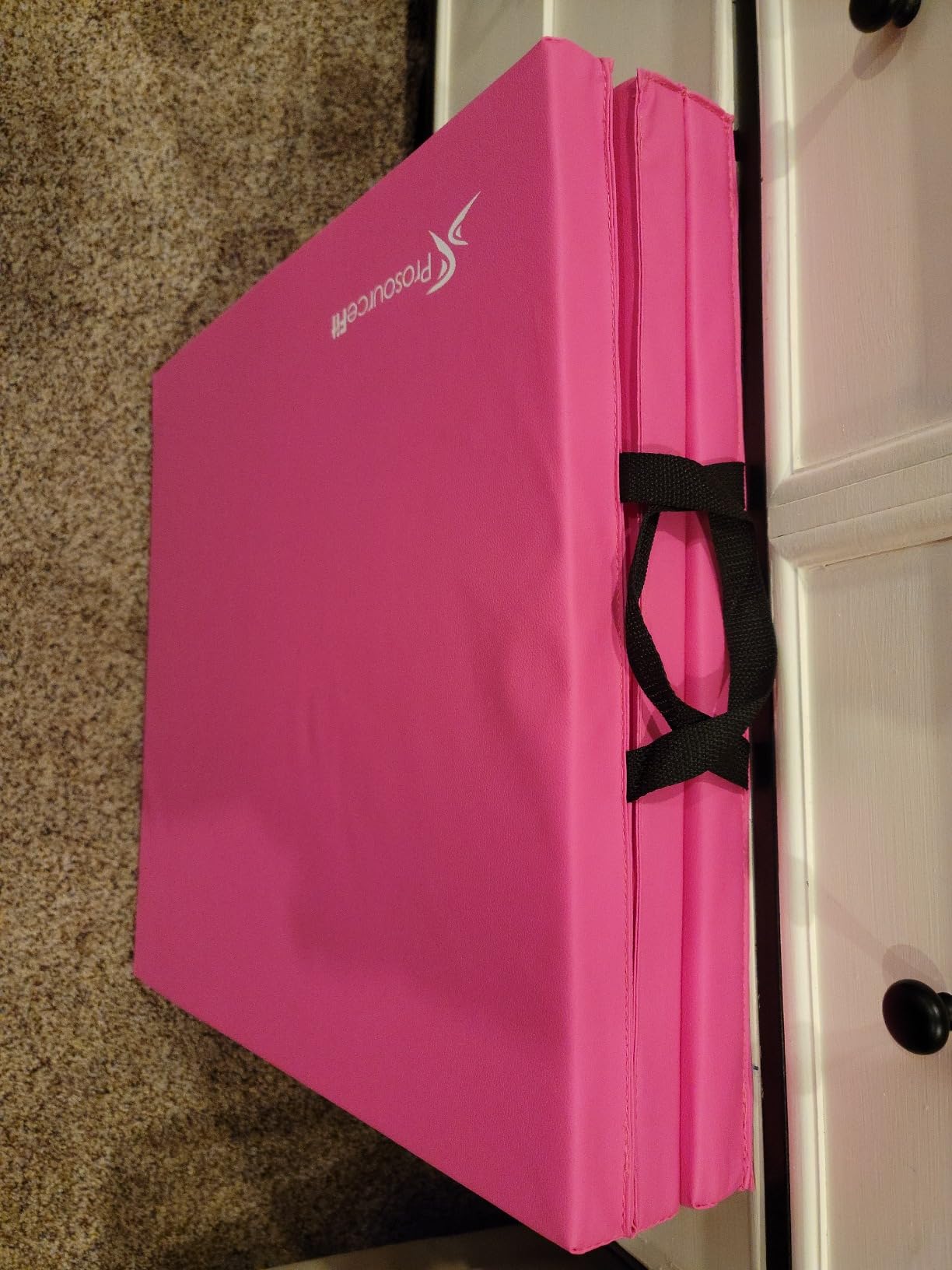 ProsourceFit Tri-Fold Folding Thick Exercise Mat 6'x2' with Carrying Handles for MMA, Gymnastics, Stretching, Core Workouts customer photo 2