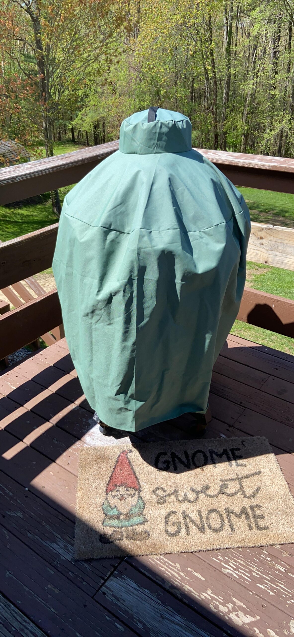 Mini Lustrous Cover Compatible with Large Big Green Egg, Kamado Ceramic Grill Cover, Outdoor Grill Cover with Durable and Waterproof Fabric, 31
