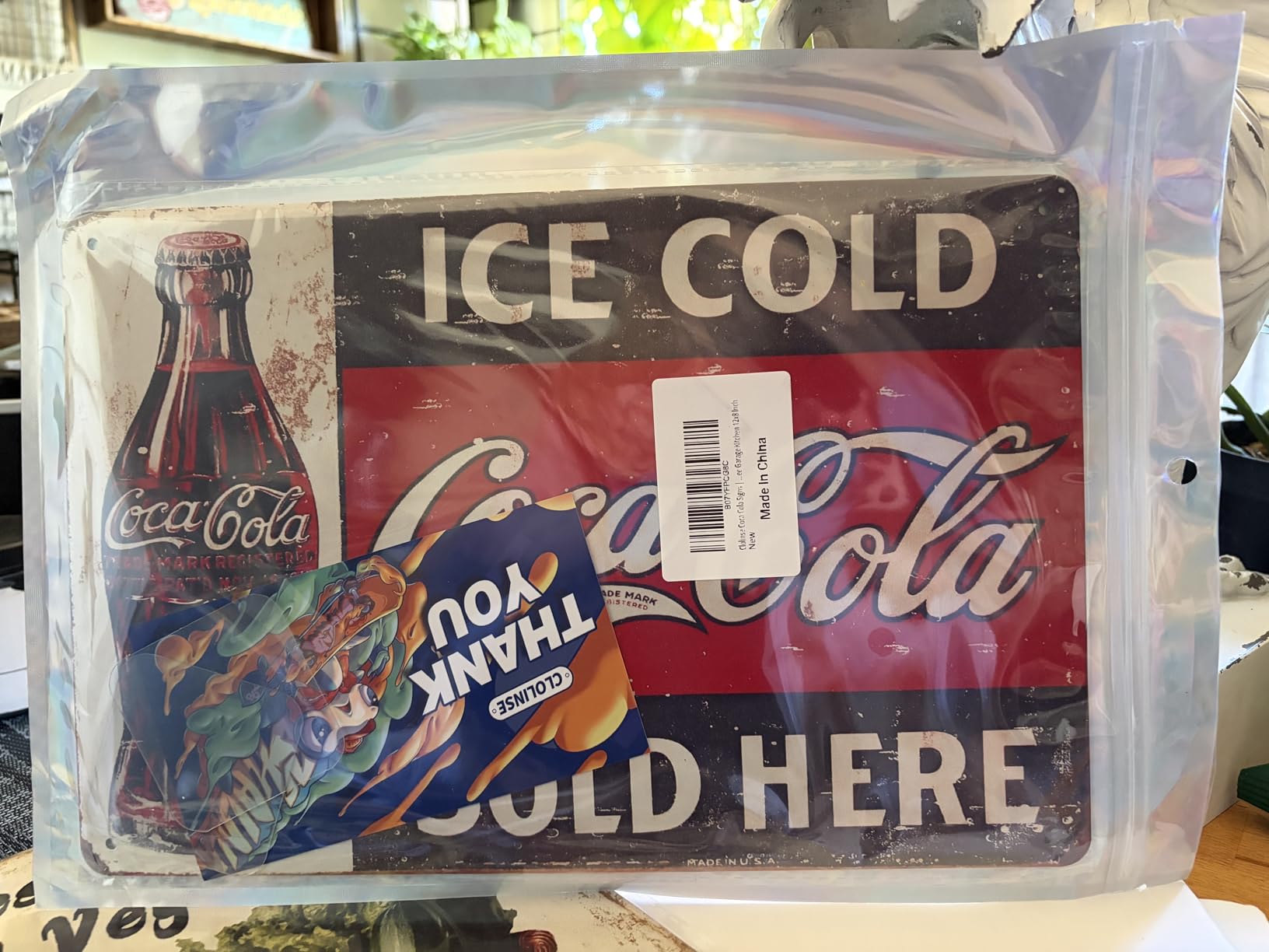Coca Cola Tin Signs | Vintage Metal Decor Bar Cool Things For Man Cave | Coke Retro Funny Stuff Wall Poster Shop Room Kitchen Home House Coffee Garage 8x12 Inch customer photo 1