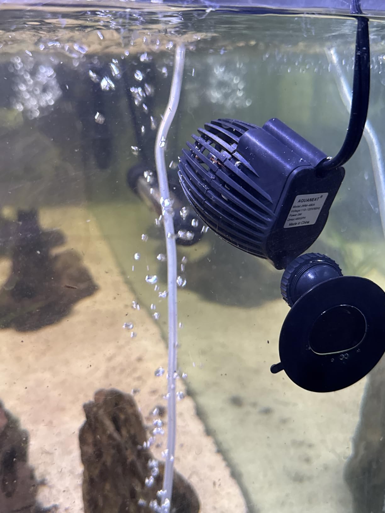 AQUANEAT 2 Pack Aquarium Circulation Pump, 480 GPH Fish Tank Powerhead, Saltwater Wave Maker, Submersible Water Pump with Suction Cup customer photo 1