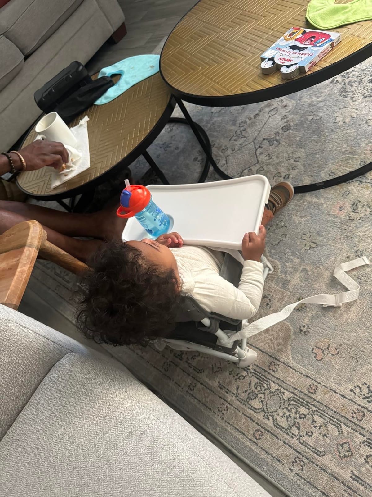 Regalo My Chair 2-in-1 Baby High Chair & Portable Travel Booster Seat, High Chair for Babies & Toddlers, Booster Seat for Kitchen Chair, Oversized Tray with Cup Holder, Gray customer photo 1