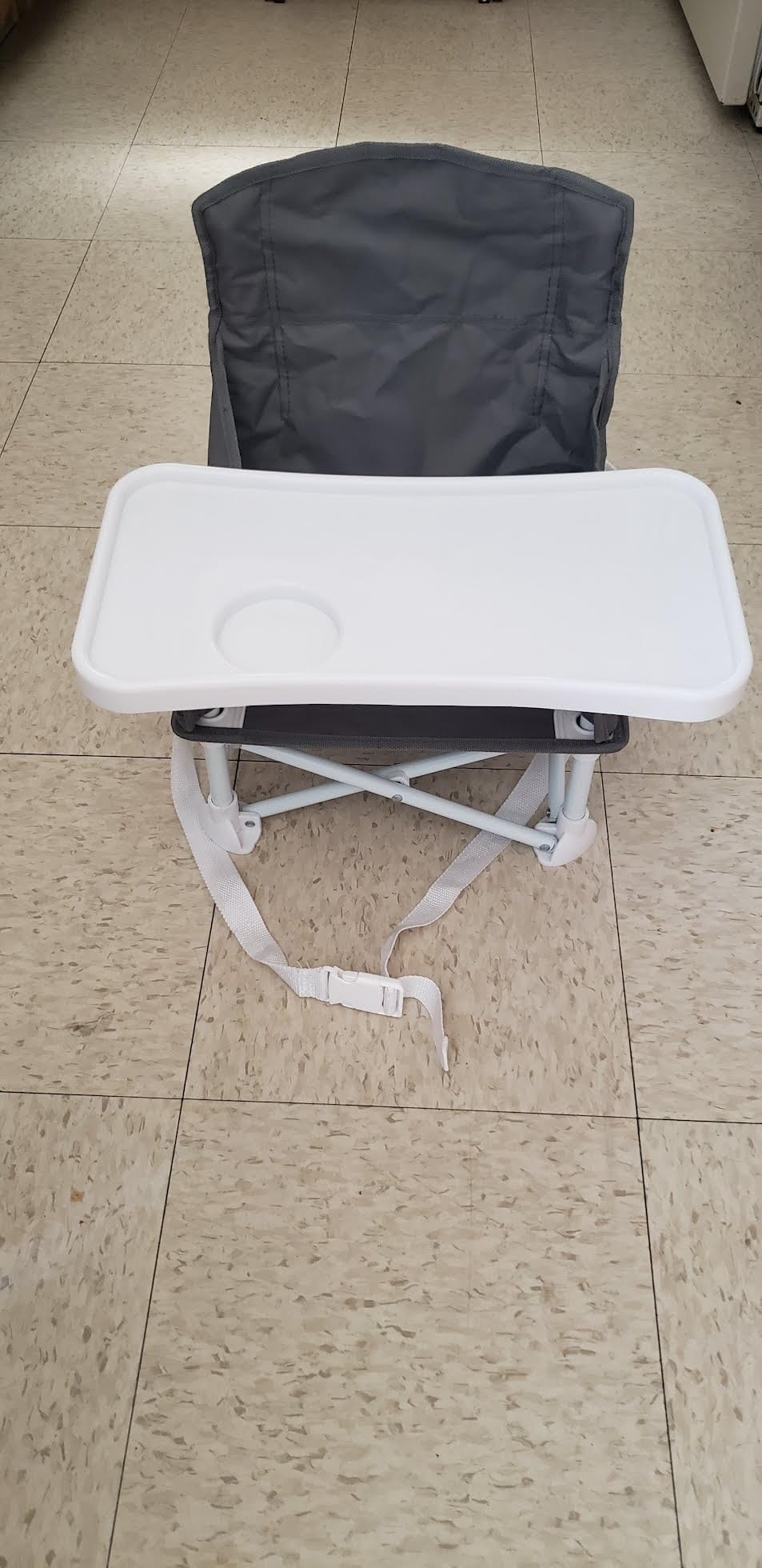 Regalo My Chair 2-in-1 Baby High Chair & Portable Travel Booster Seat, High Chair for Babies & Toddlers, Booster Seat for Kitchen Chair, Oversized Tray with Cup Holder, Gray customer photo 2
