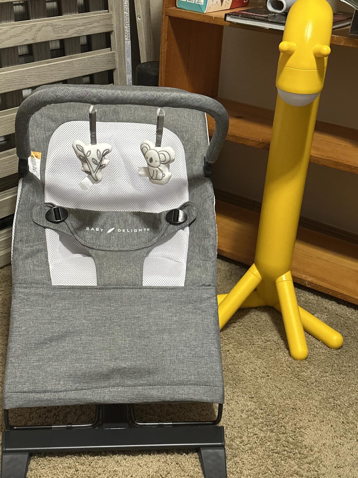 Baby Delight Alpine Deluxe Portable Bouncer | Infant | 0-6 months | Charcoal Tweed customer photo 2
