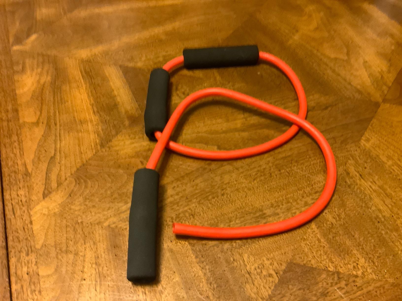 Barre Red Double Tube Exercise Equipment for Pure Workout & Pair of Women's Socks customer photo 2