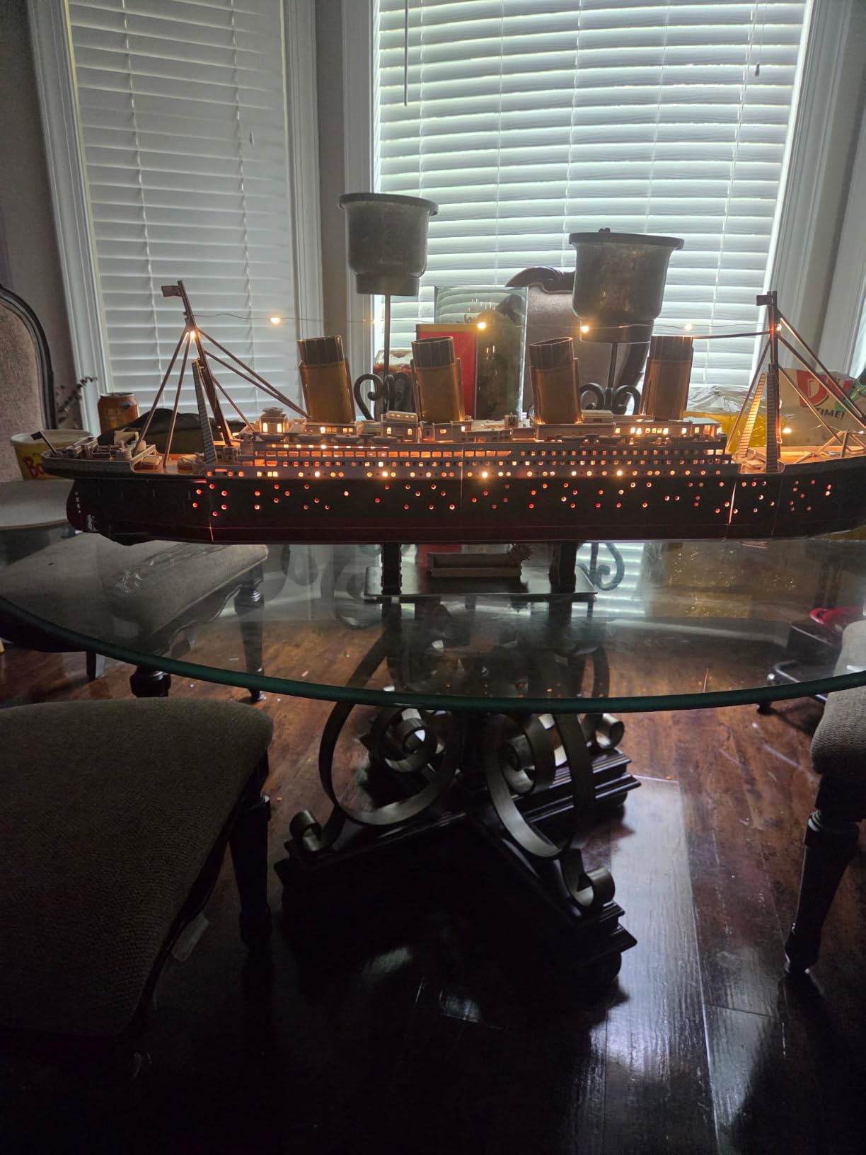 CubicFun Titanic 3D Model Ship Puzzle with LED Lights, 266 Pieces, 88 cm | 3D Puzzle for Adults LED 34.6 inch Titanic Model for Collectors, Home Decor Office Displays Shelf Displays Gifts Christmas customer photo 2
