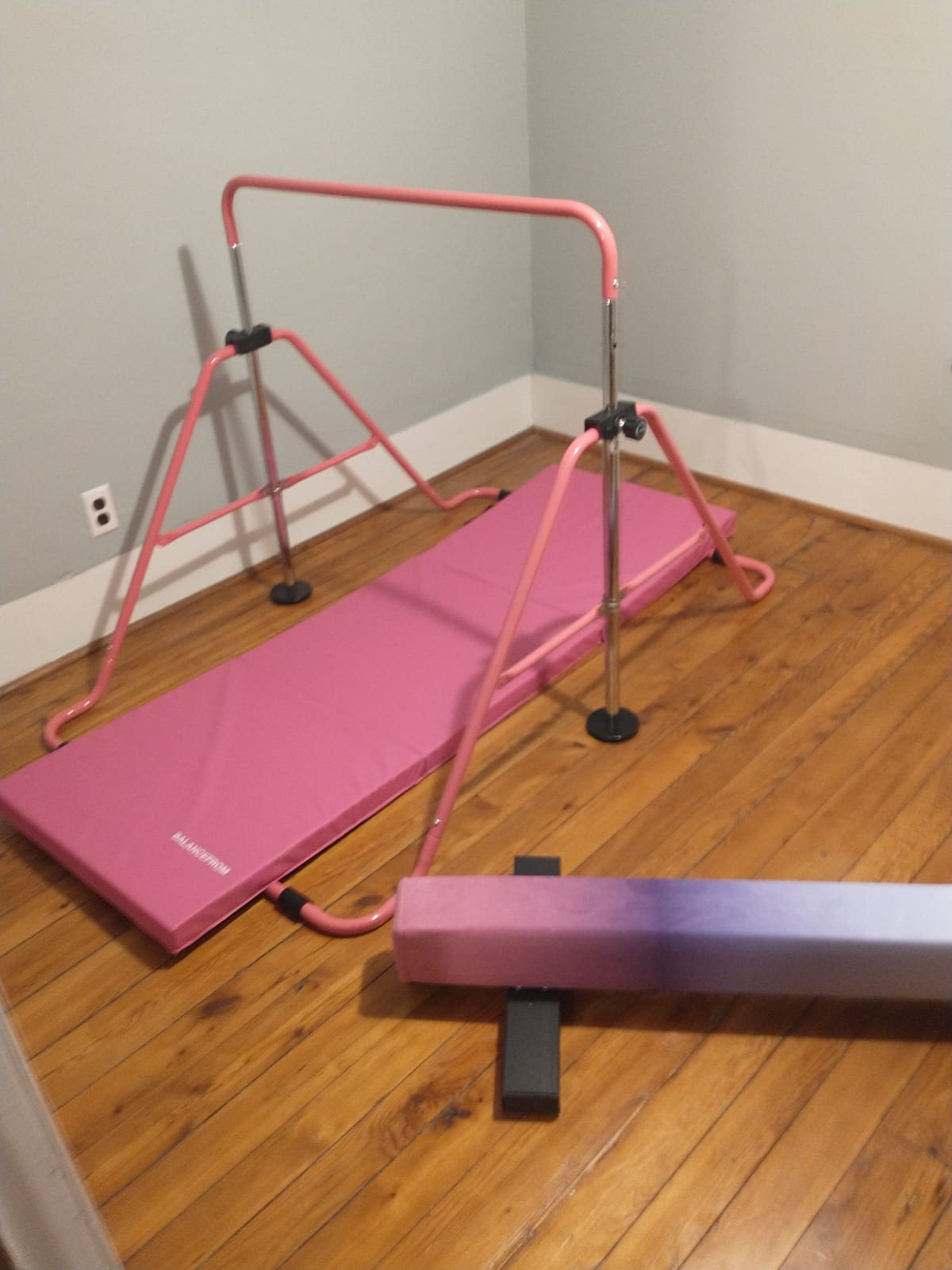 WATBKHE Gymnastics Bars for Kids Gymnastic Equipment | Adjustable Height, Foldable Structure, Stable Load Support, Triangular Base, Thickened Steel Tubes for Indoor & Outdoor customer photo 2