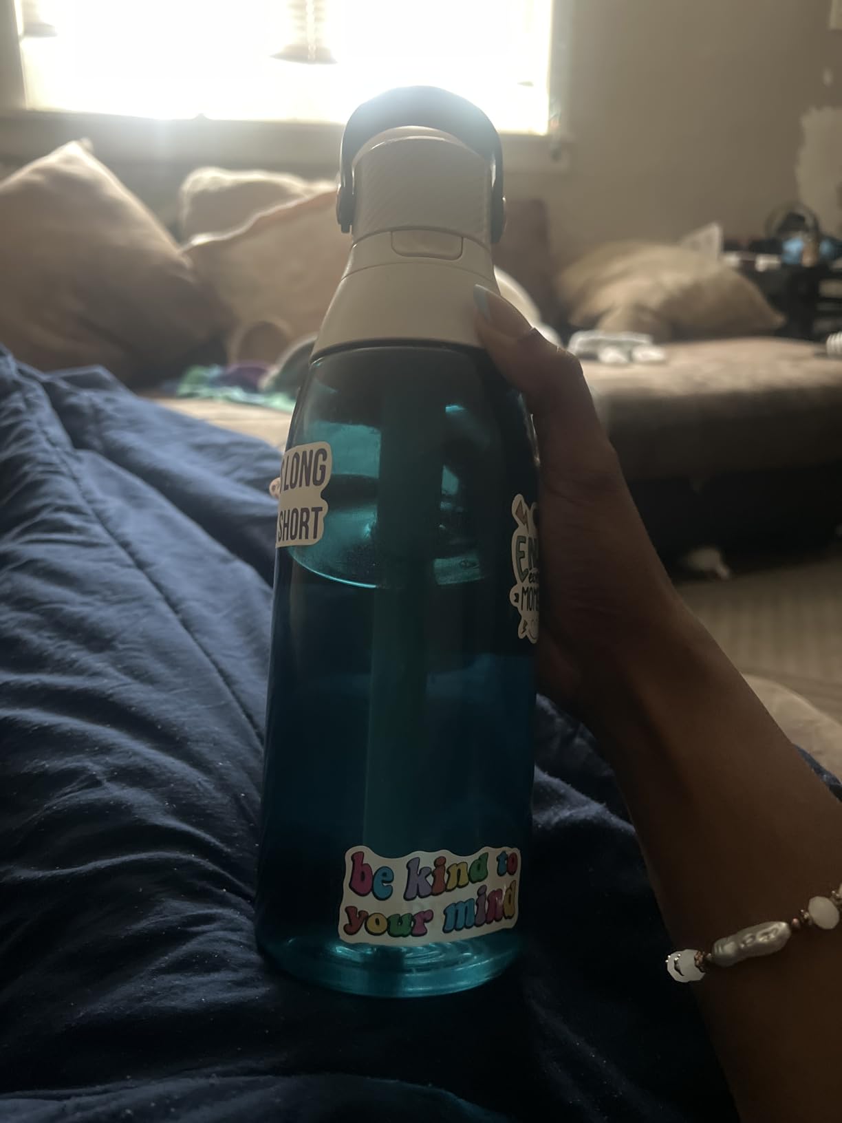 Brita Hard-Sided Plastic Premium Filtering Water Bottle, BPA-Free, Reusable, Replaces 300 Plastic Water Bottles, Filter Lasts 2 Months or 40 Gallons, Includes 1 Filter, Night Sky - 36 oz. customer photo 2