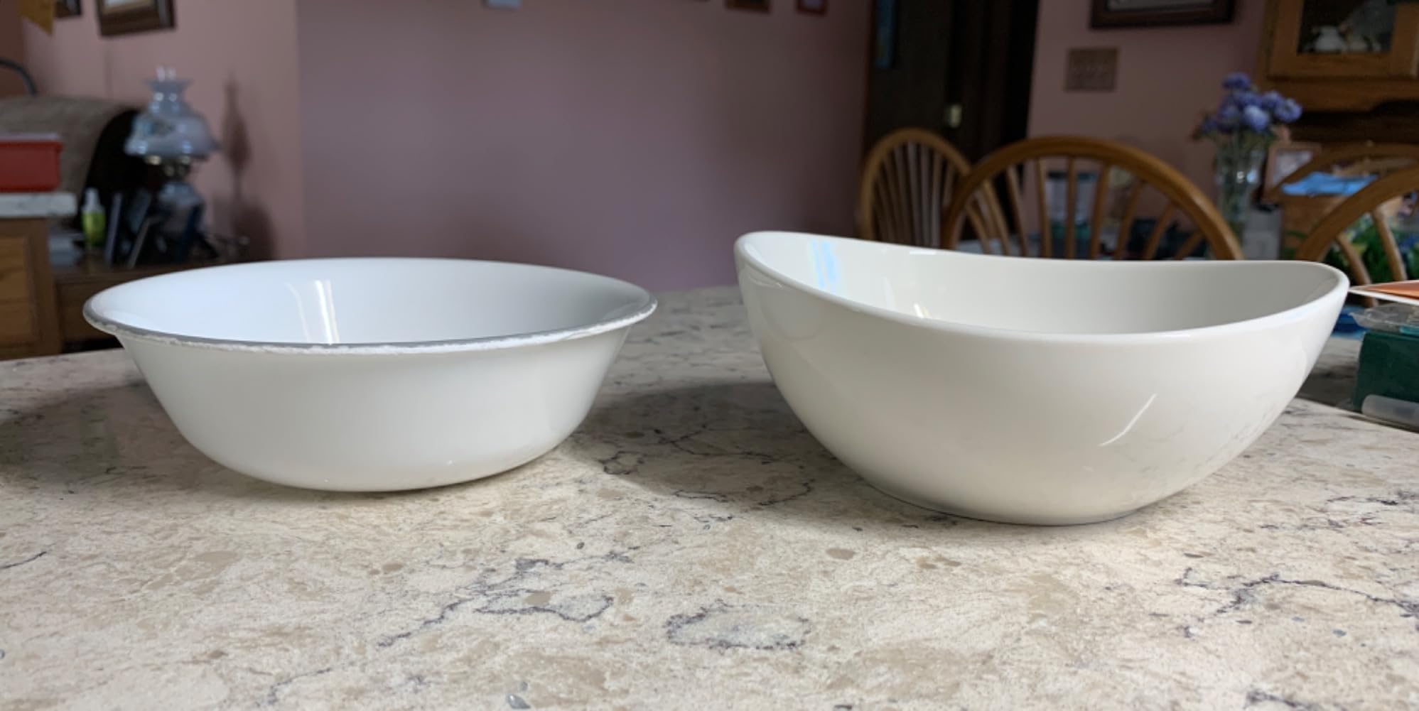 Sweese 28 oz Large White Porcelain Bowls - Set of 6 Salad, Pasta, Soup & Serving Bowls, Big Ceramic Dinner Bowls customer photo 1