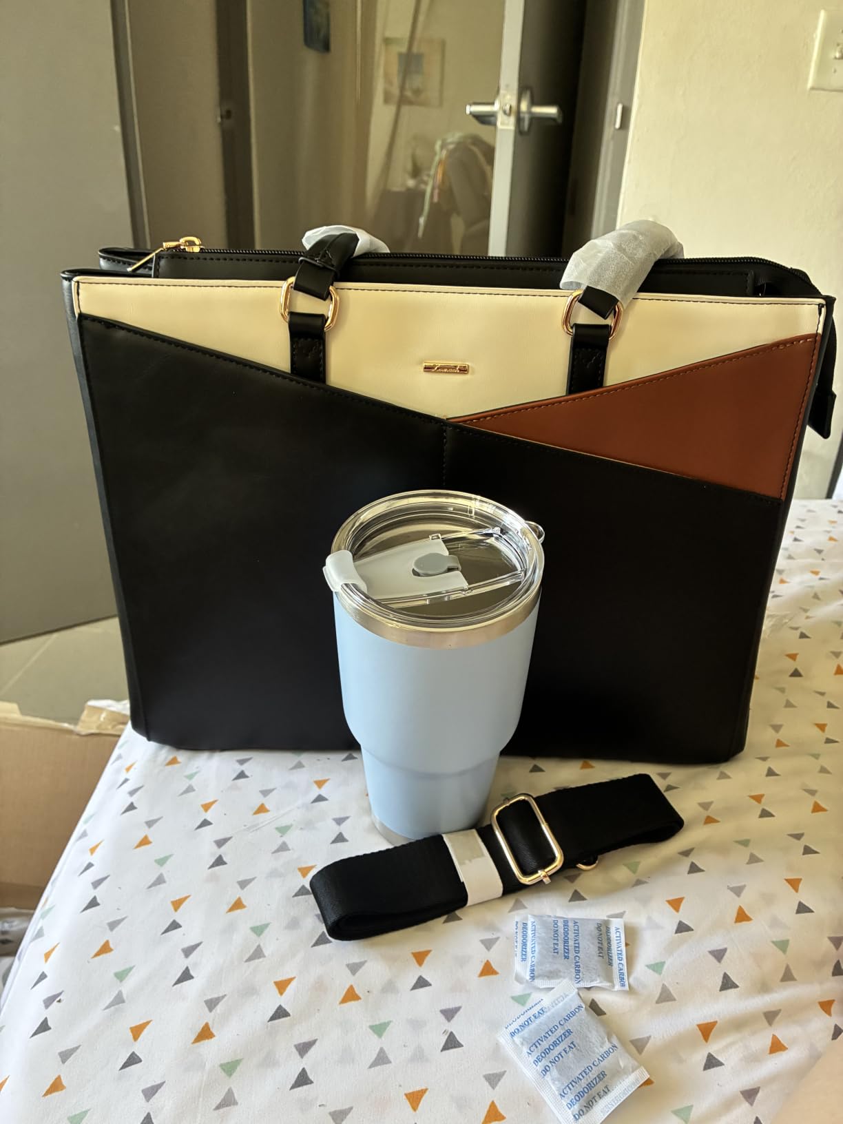 D·S 30oz Blue Tumbler Double Wall Vacuum Insulated Travel Coffee Mug customer photo 1