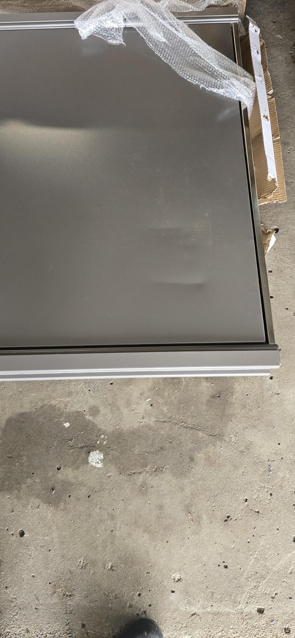 VIZ-PRO Quick Mount Steel Security Door with Frame and Hardware, Gray Right Side-Hinged Outward, 39 9/16