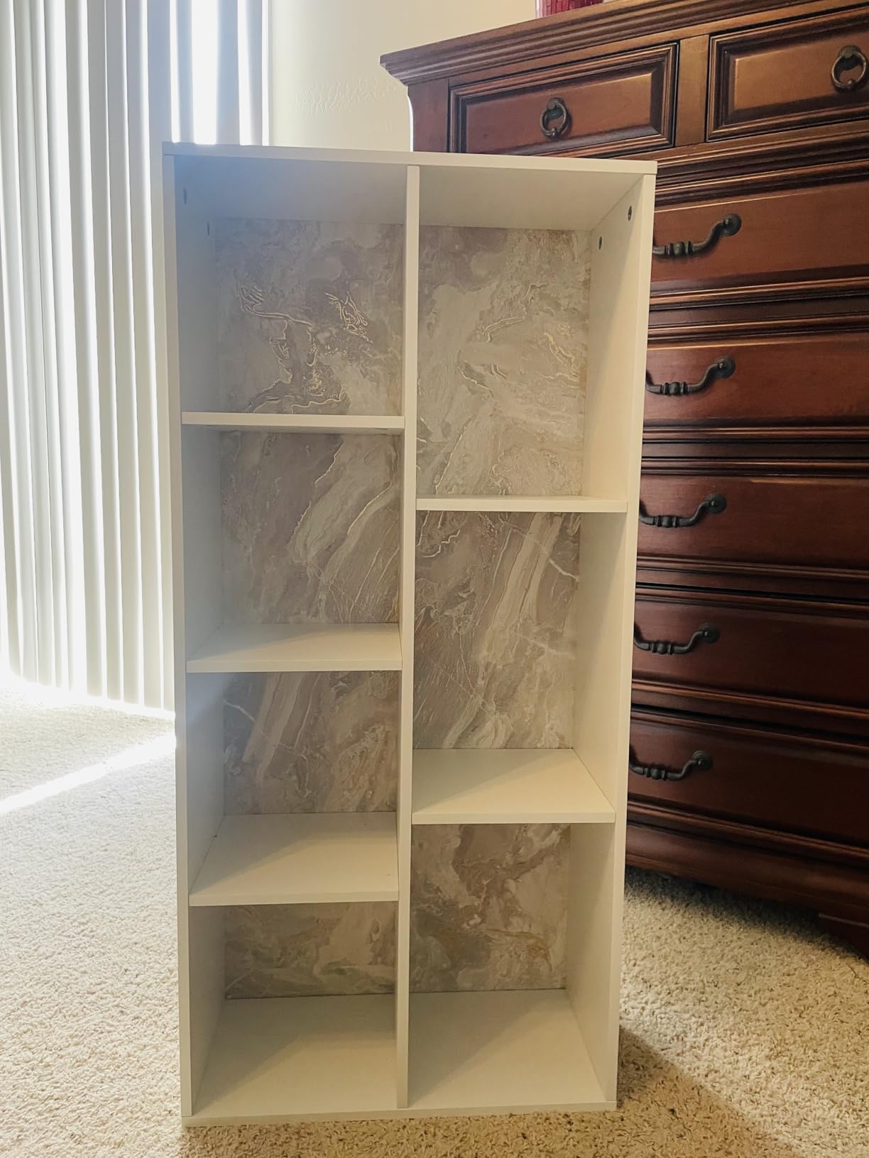 VASAGLE Bookshelf, 8 Cubes Storage Organizer, 35.4 x 11 x 39.4 Inches, Storage Shelf for Living Room, Home Office, Dining Room, Cloud White, CUSTOS Collection customer photo 1