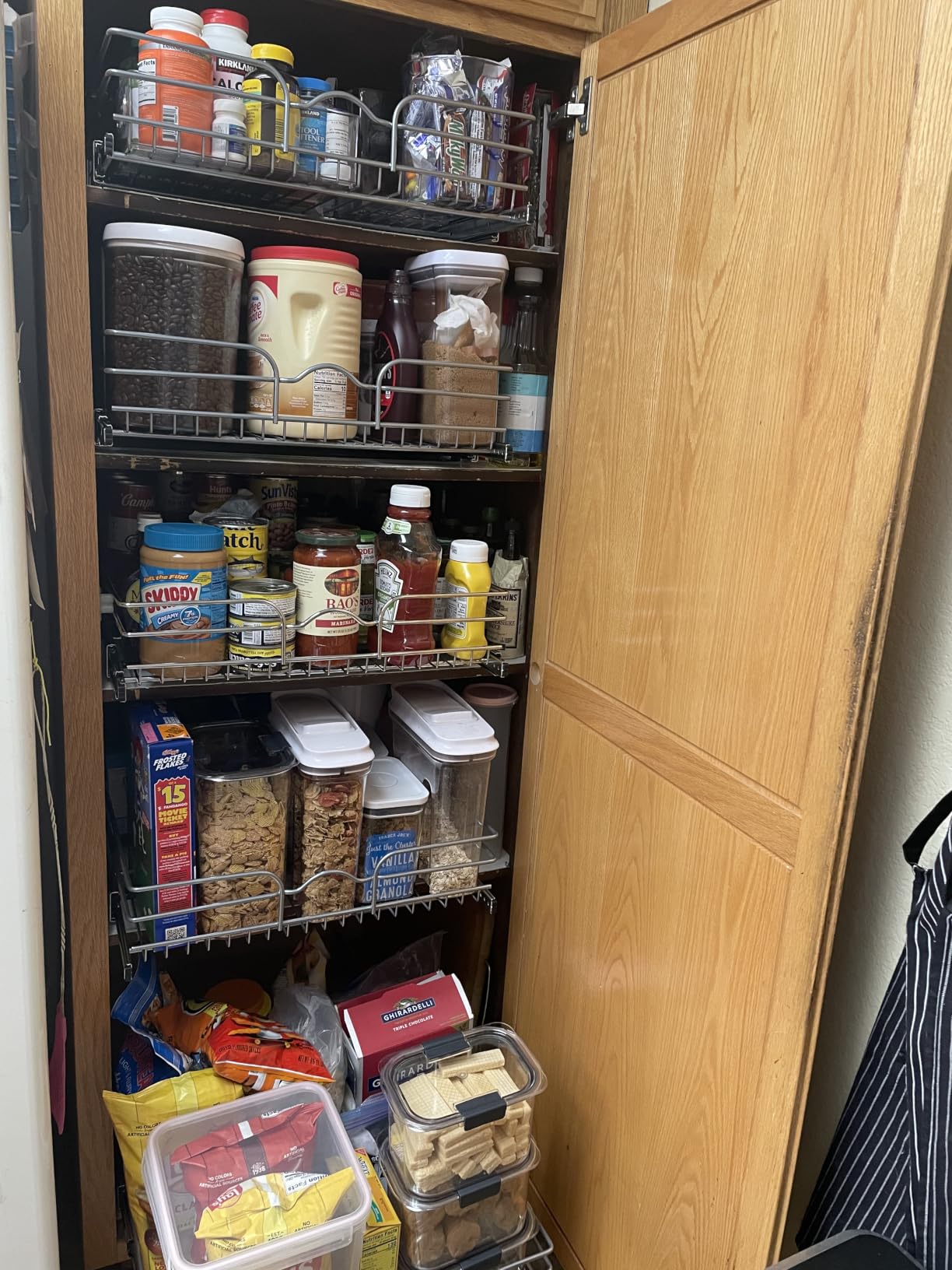 Rev-A-Shelf Pullout Organizer for Cabinets, Two-Tier Steel Shelf for Kitchen or Vanity Cabinet, 5WB2-1222CR-1 customer photo 1