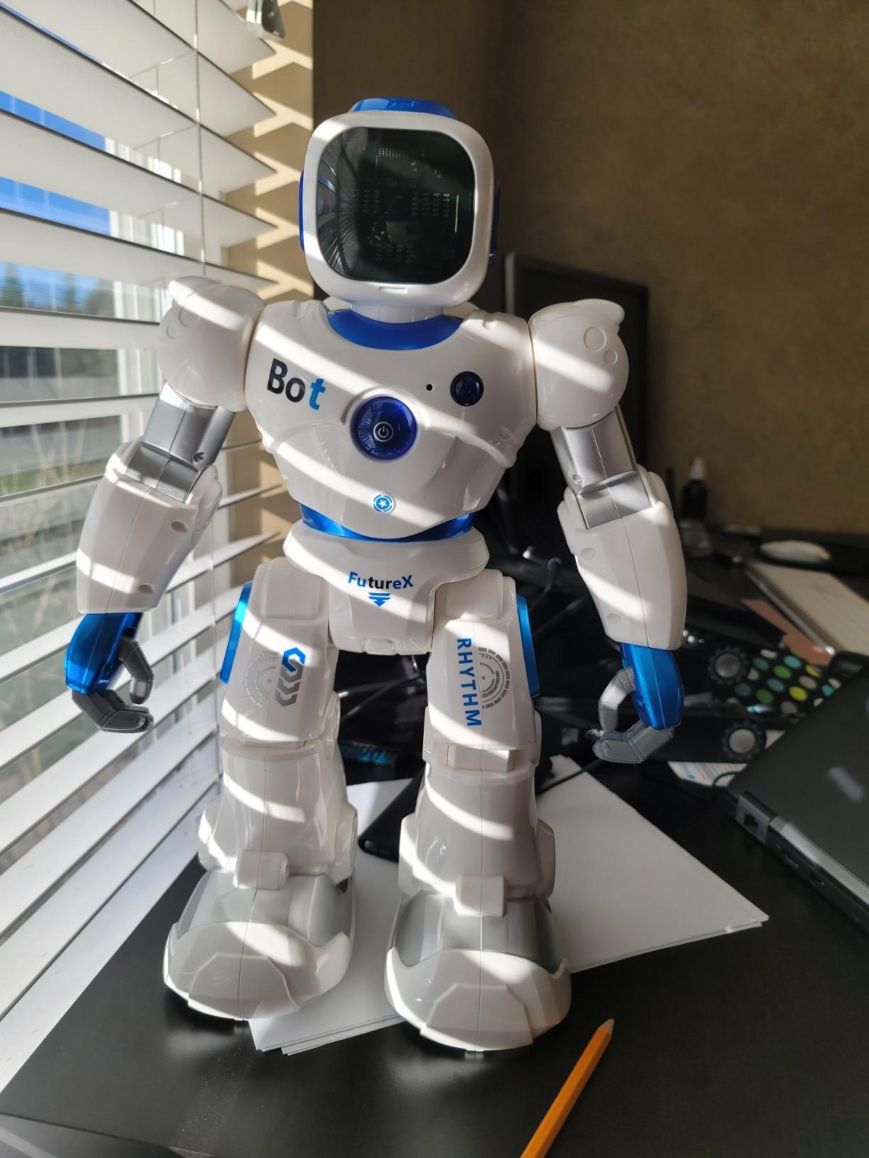 Ruko 1088 Smart Robot Toy for Kids, Large Programmable Interactive Gift | Support Remote Control & App Control & Voice Command, Birthday Gift for Boys & Girls Ages 4-9, Blue customer photo 1