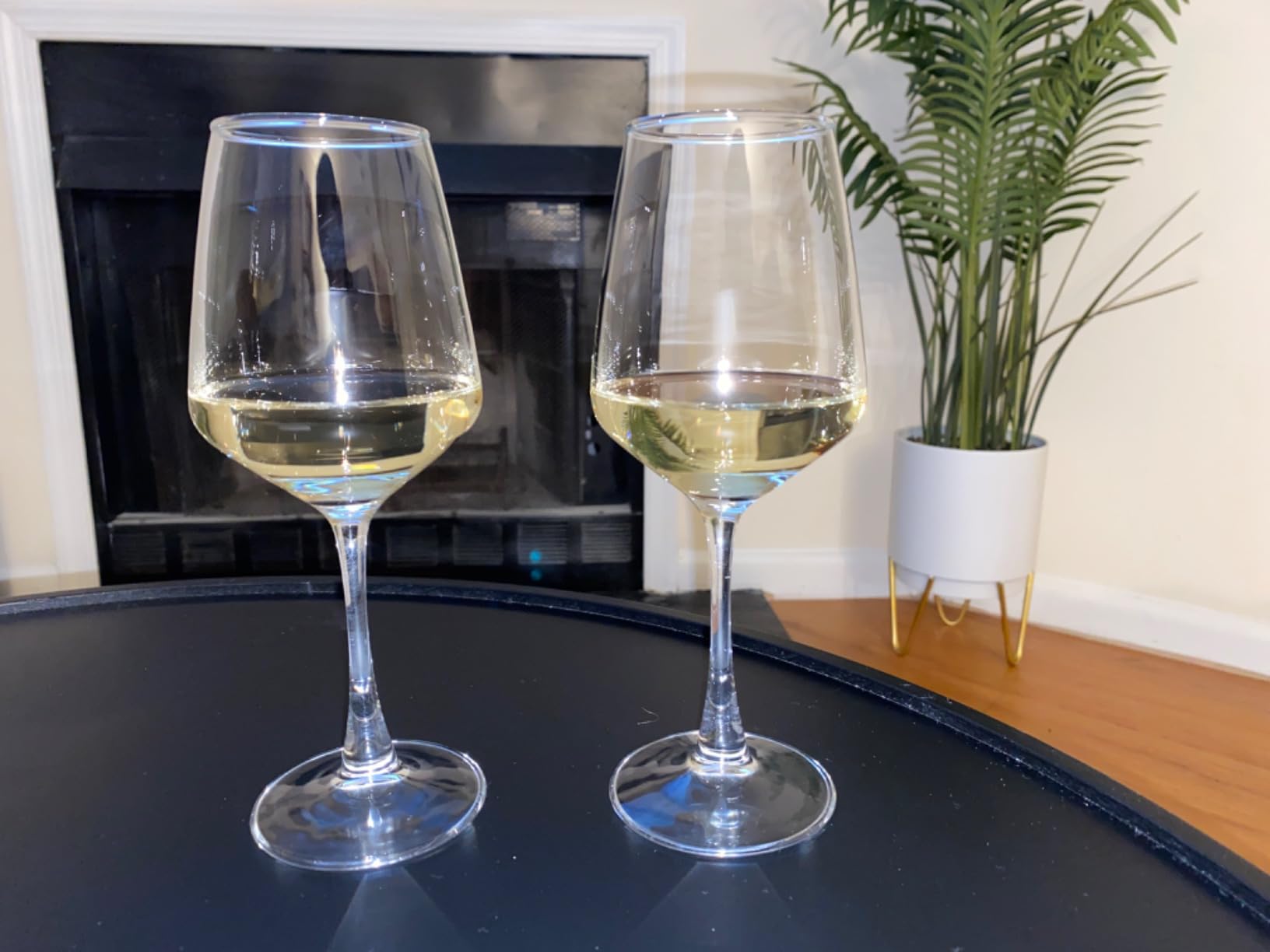 C CREST Wine Glasses Set of 8, 12oz, Lead-free, Clear, Durable Glassware customer photo 2